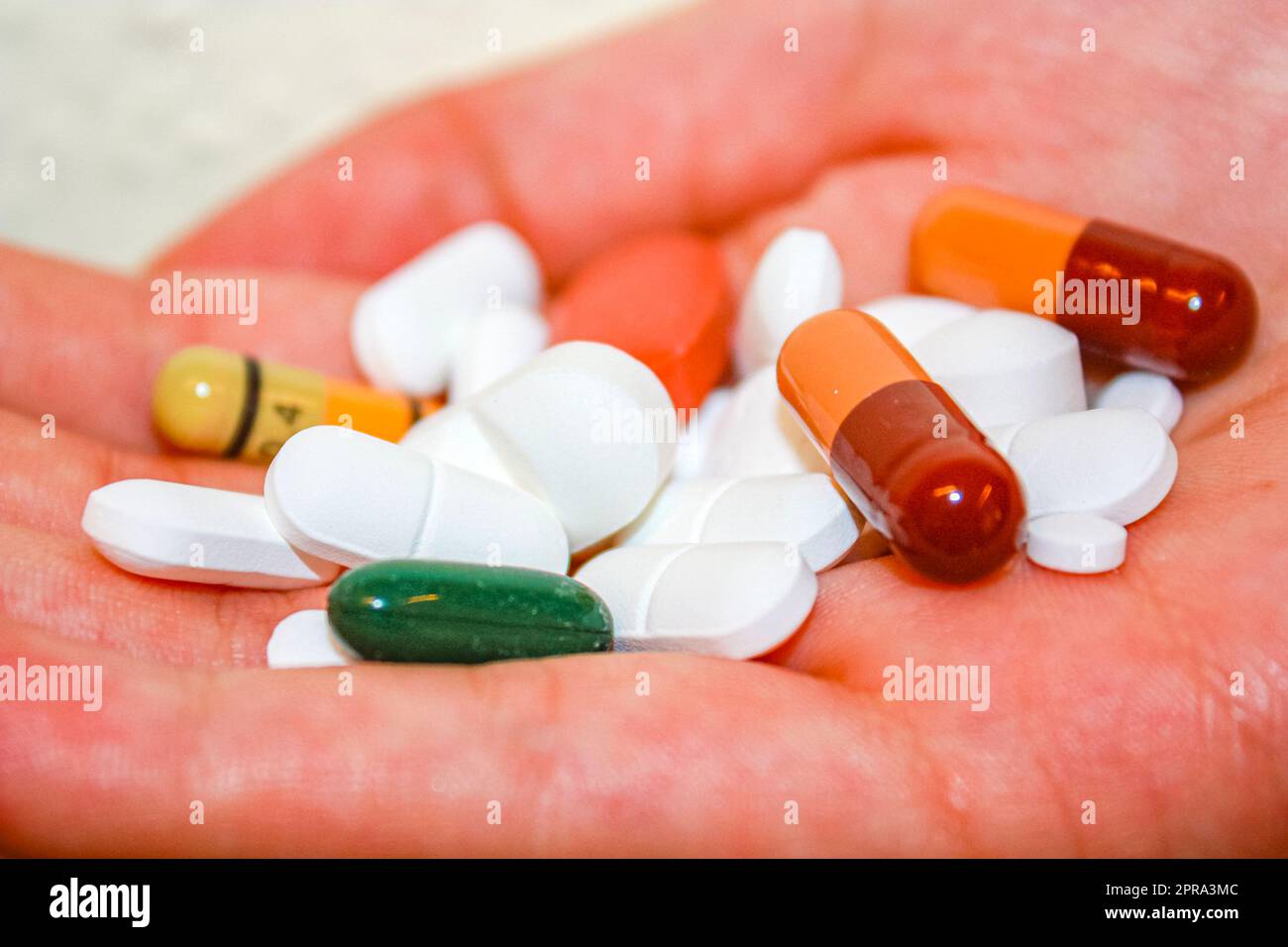 Drugs pills shots cigarettes and alcohol dependence and addiction. Stock Photo
