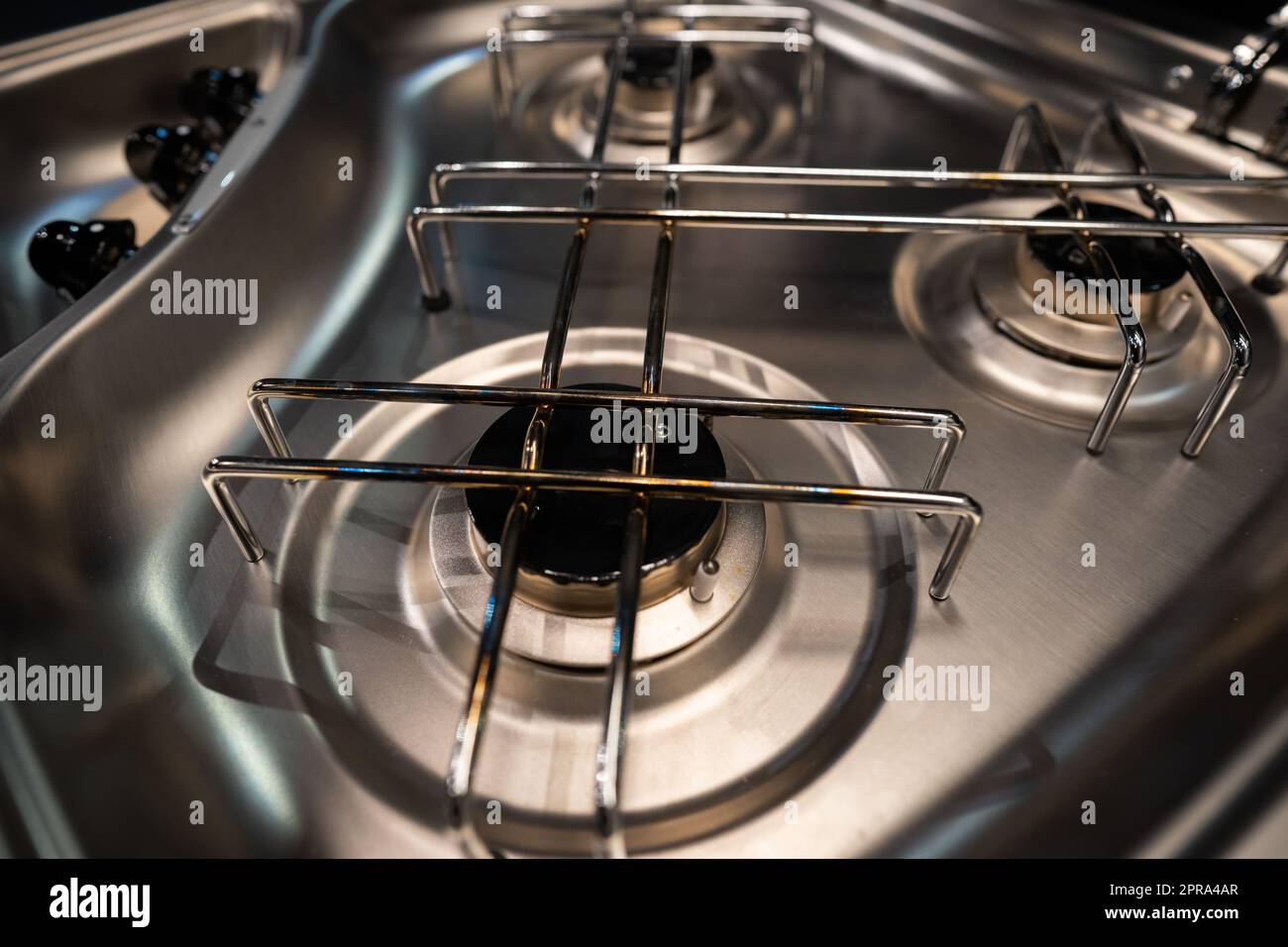 Gas burner on a stove Stock Photo Alamy