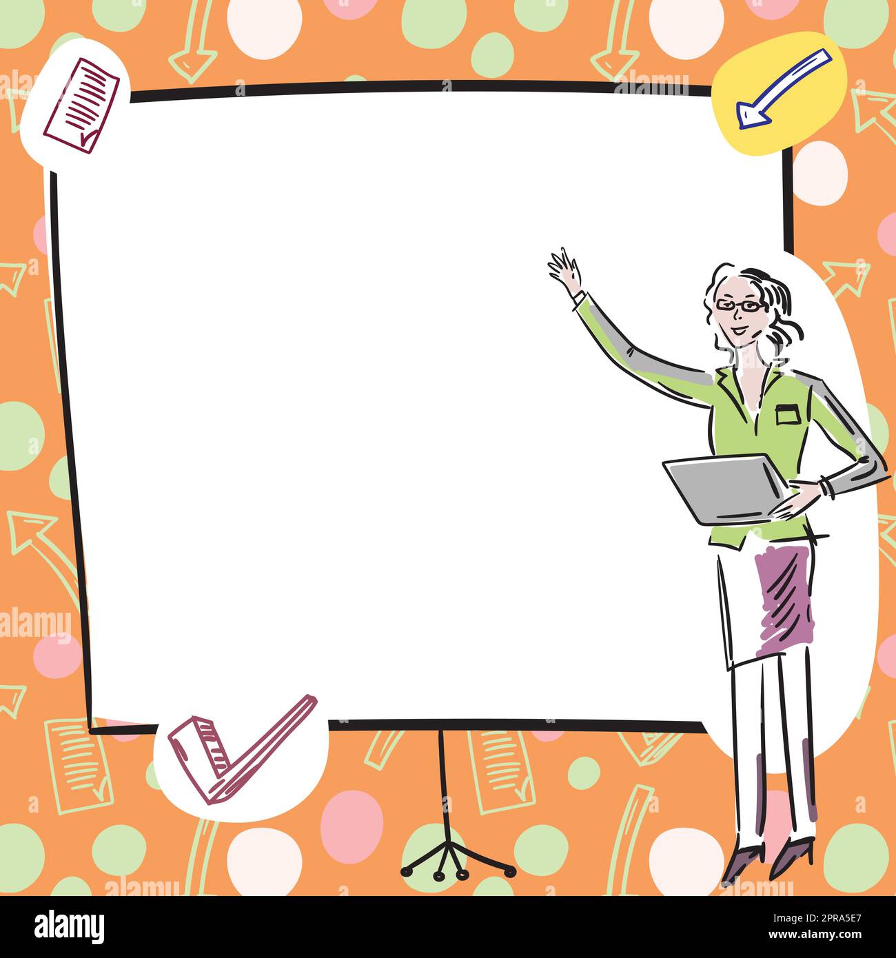 Presenting Presenting internet ideas Stock Vector Images - Alamy