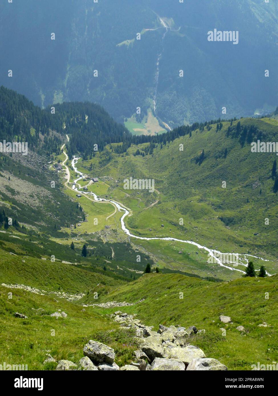 Stubai high-altitude hiking trail, lap 3 in Tyrol, Austria Stock Photo