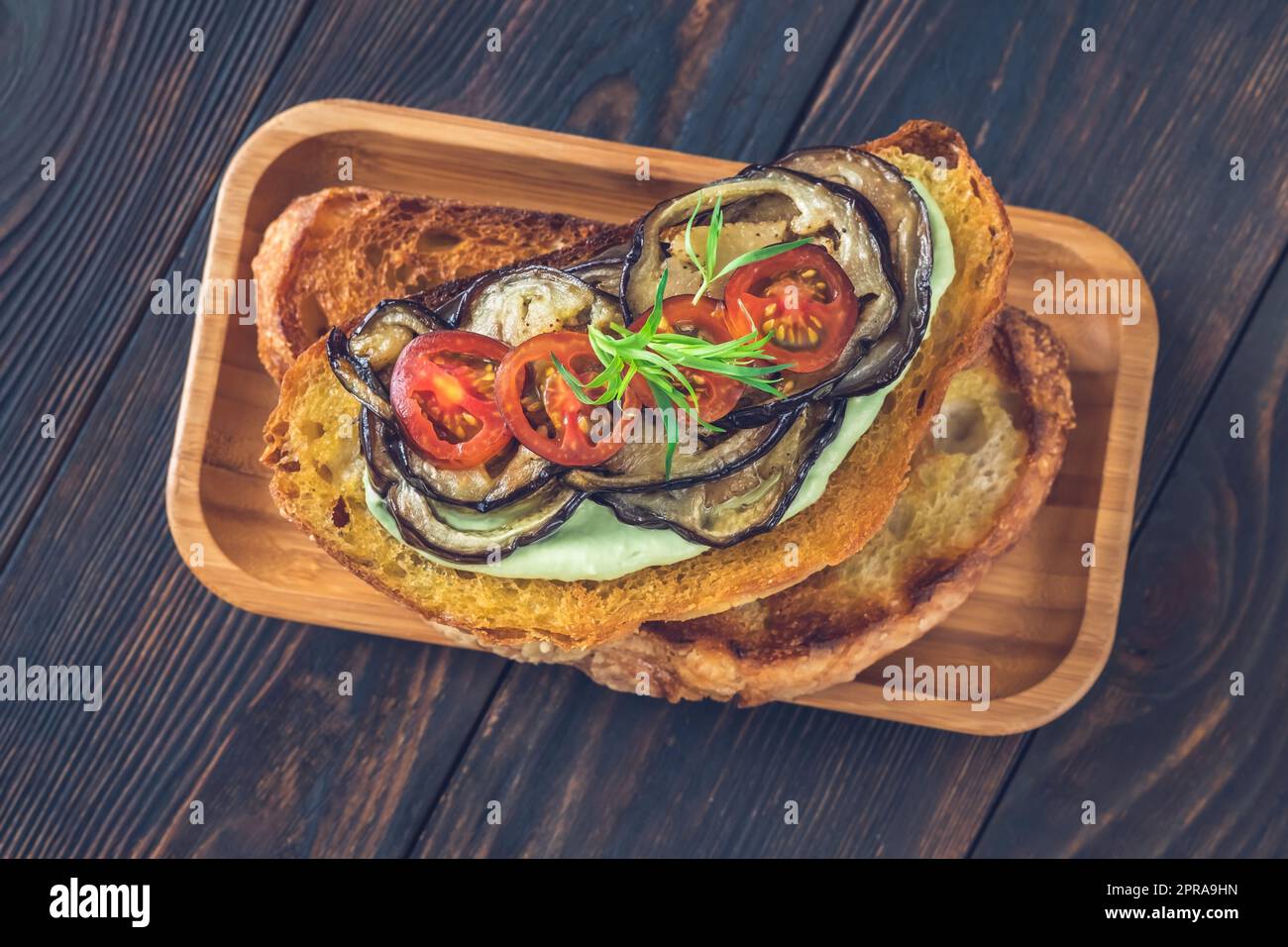 Grilled eggplant sandwich Stock Photo Alamy