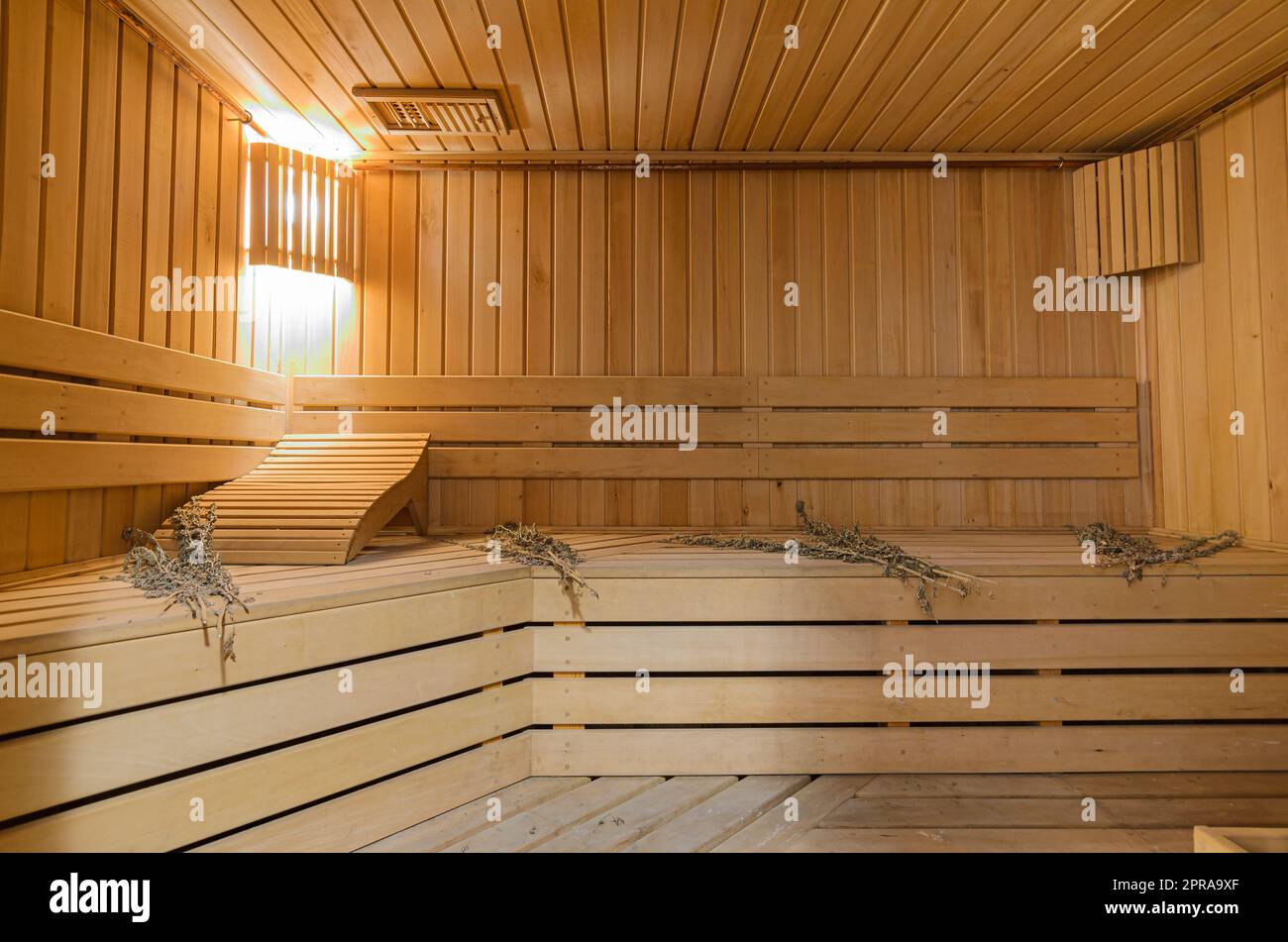 The interior of the bath in a private house Stock Photo