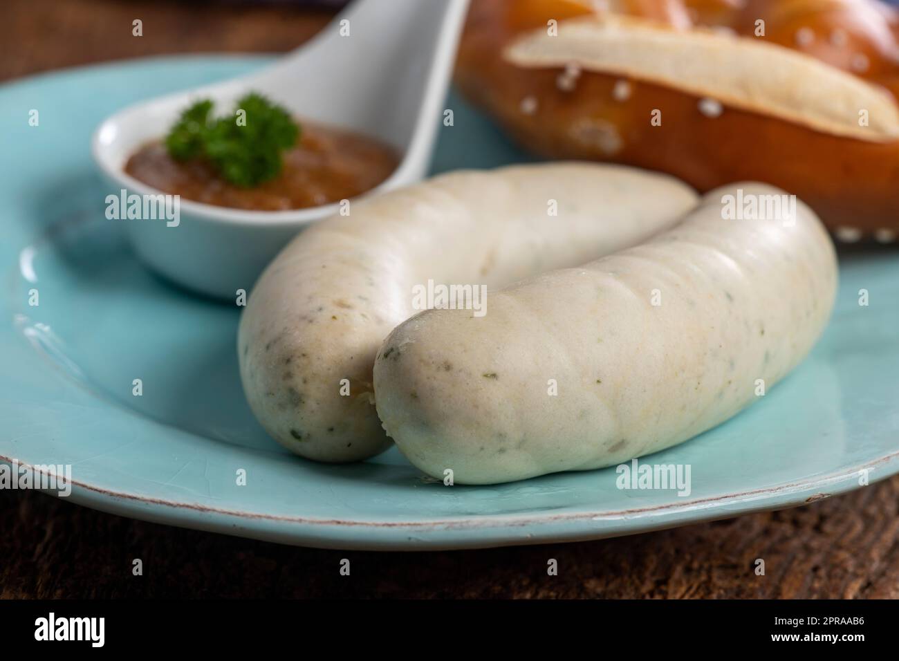 bavarian white sausages Stock Photo