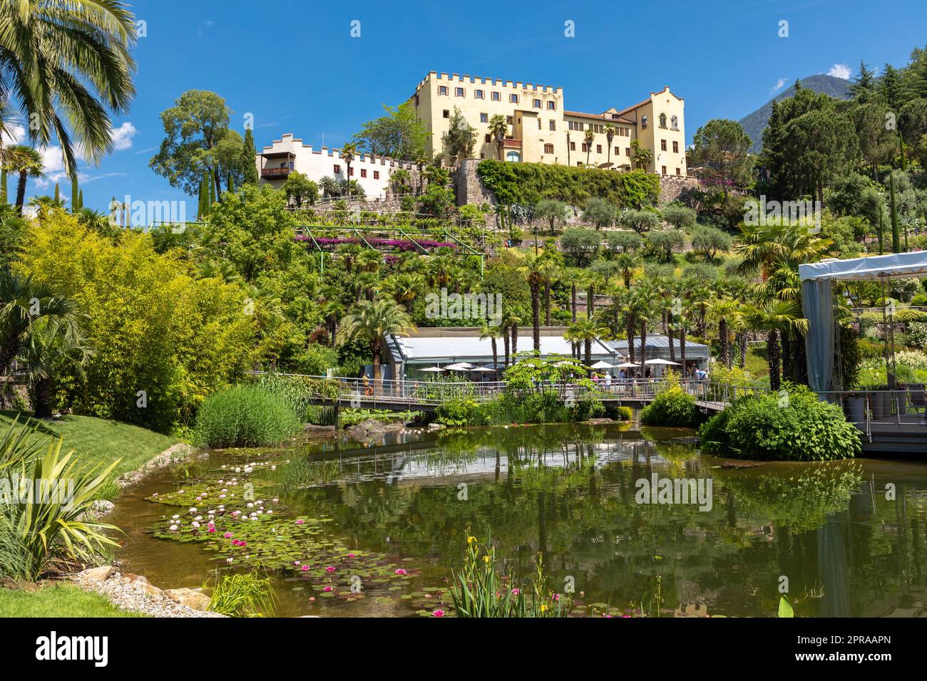 Garten von Schloss Trauttmansdorff bei Meran, Südtirol Stock Photo Alamy