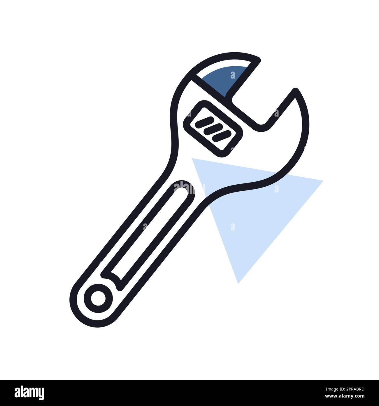 Wrench Tools with Ribbon: A Construction Spanner Logo Design