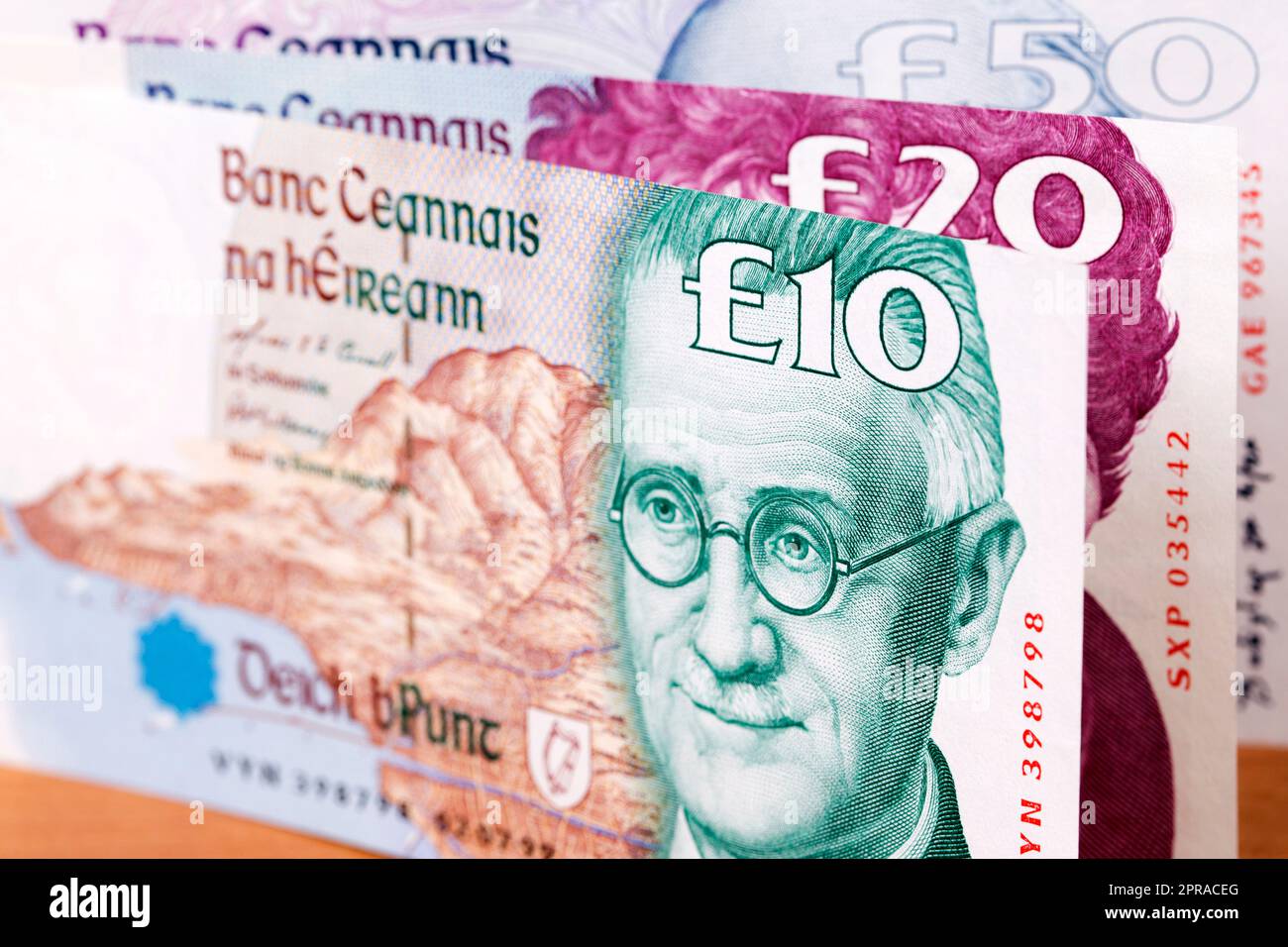 Irish money a business background Stock Photo Alamy