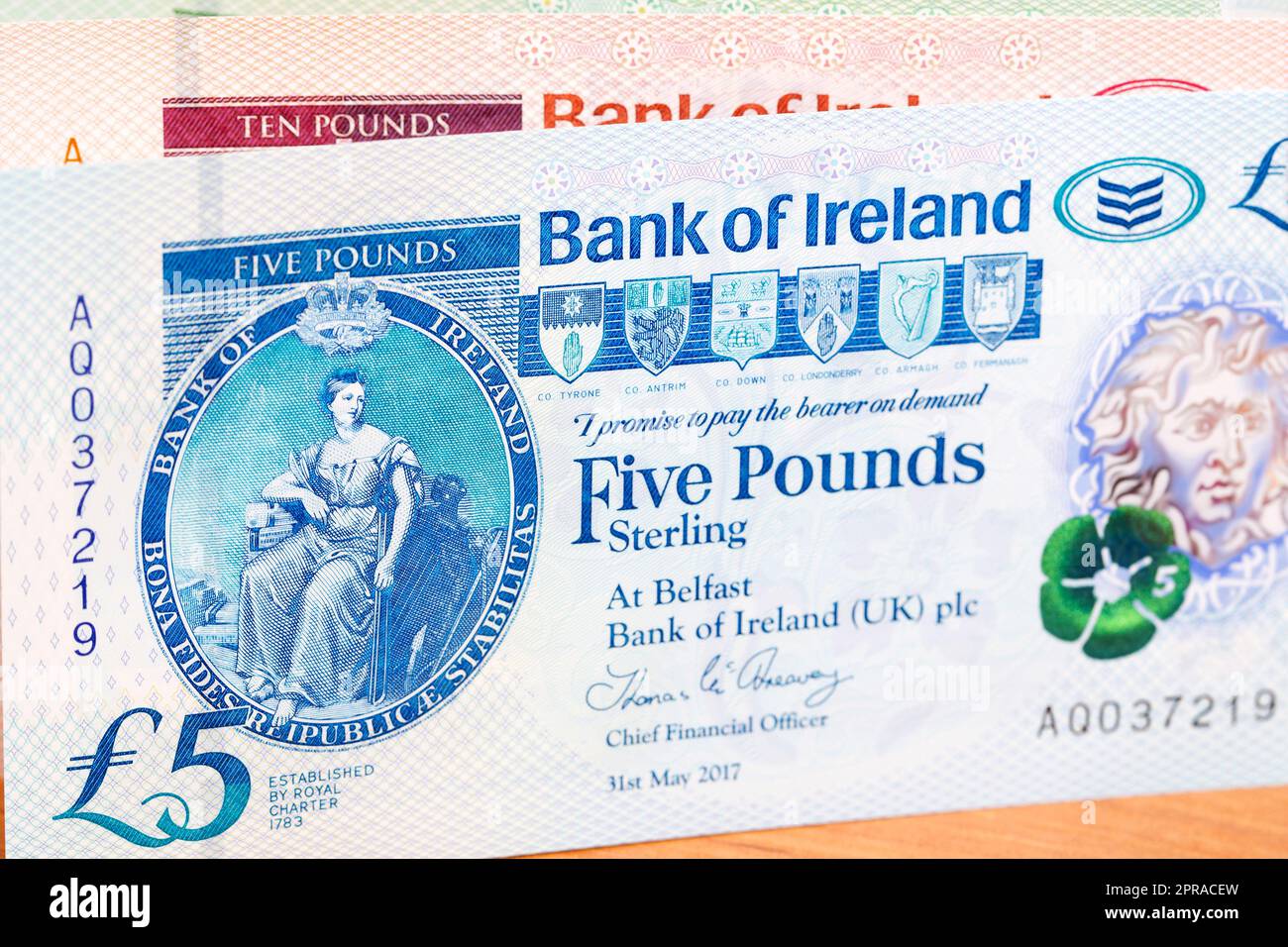 Irish money a business background Stock Photo Alamy