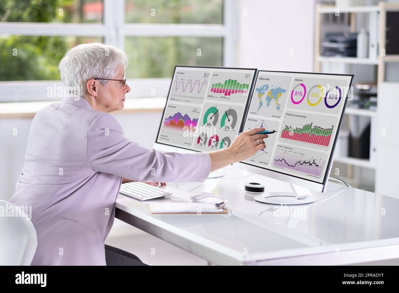KPI Business Analytics Data Dashboard Stock Photo