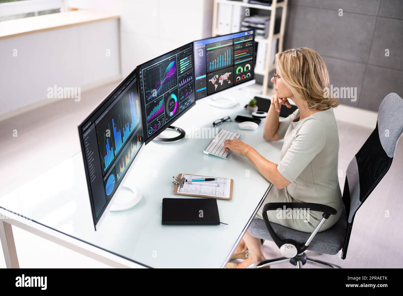 KPI Business Analytics Data Dashboard Stock Photo