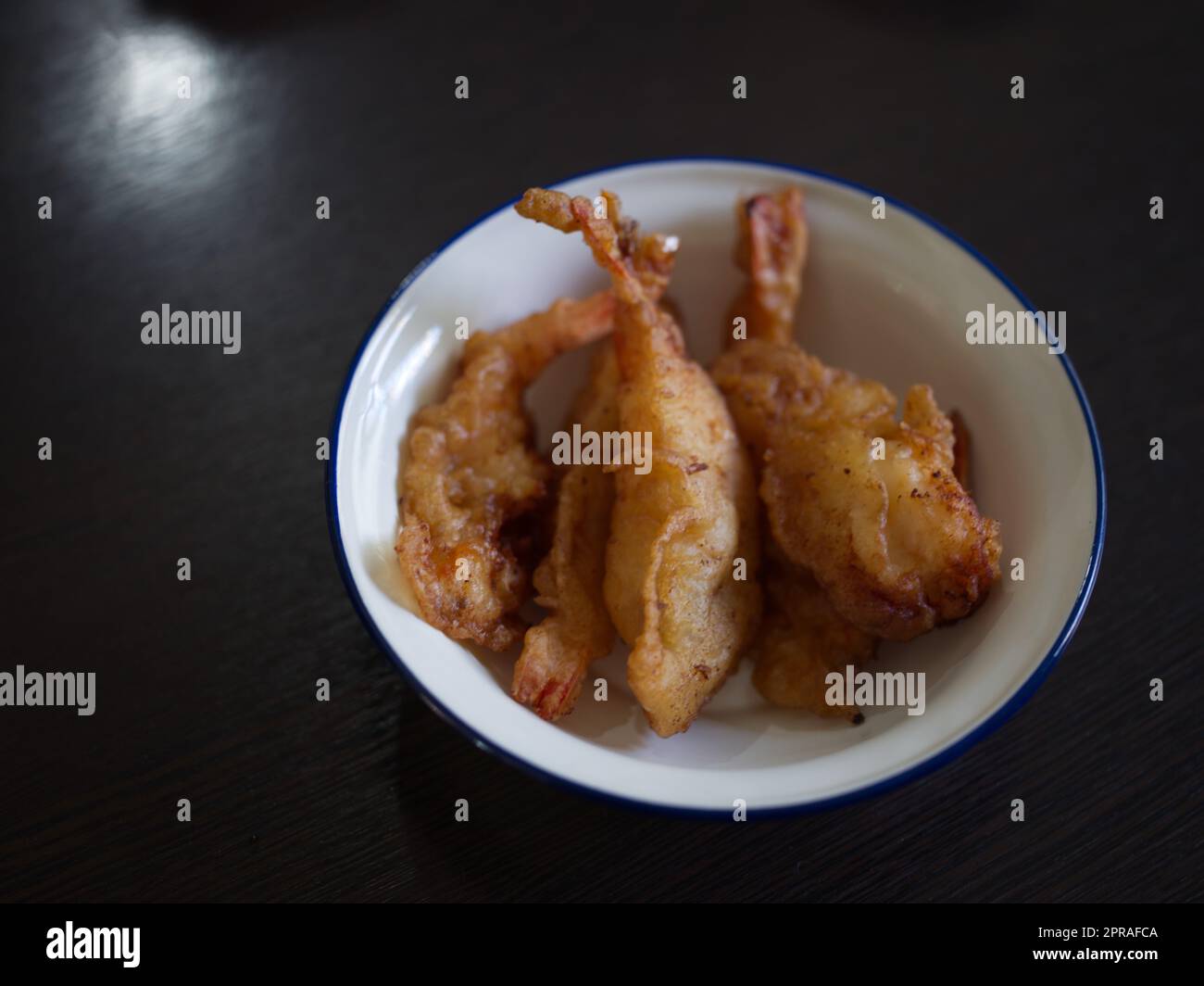 Deep-fried breaded shrimp or fried prawn balls . THAI FOOD Stock Photo