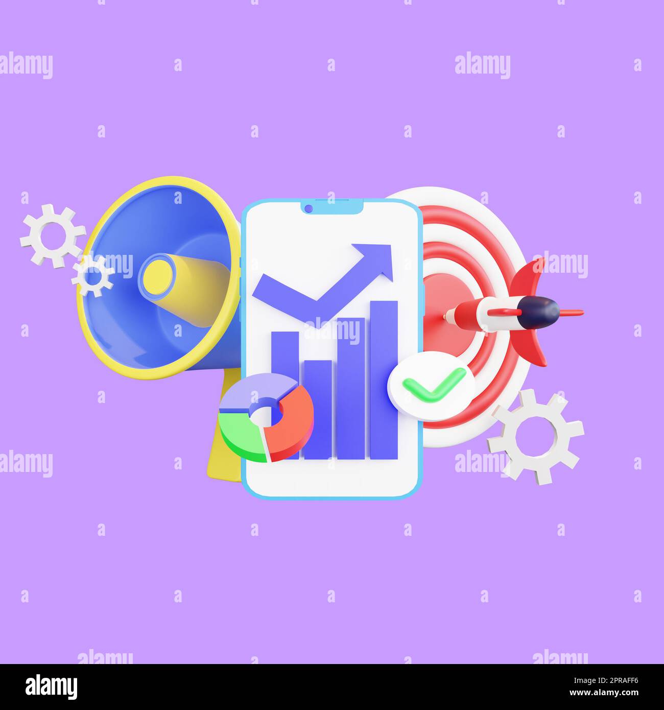 3d rendering of digital marketing social media stock photo alamy