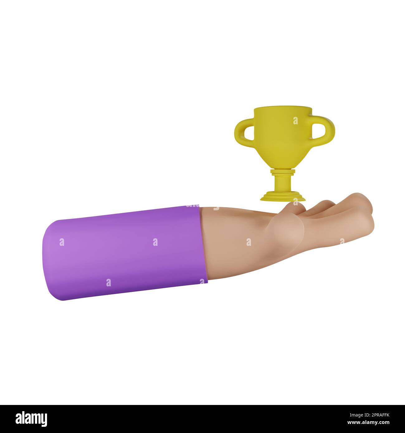 hand with award or trophy concept Stock Photo Alamy