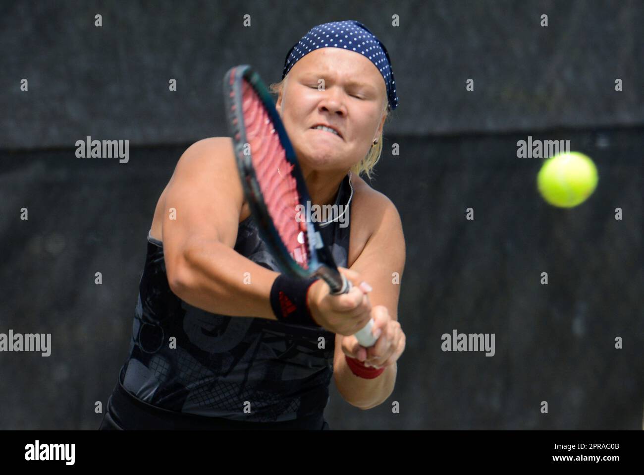 April 26, 2023, Charlottesville, Virginia, United States Diana Shnaider of Russia in her first round match at the Boars Head Womens Open ITF tennis tournament in Charlottesville Virginia (Cal Sport Media via