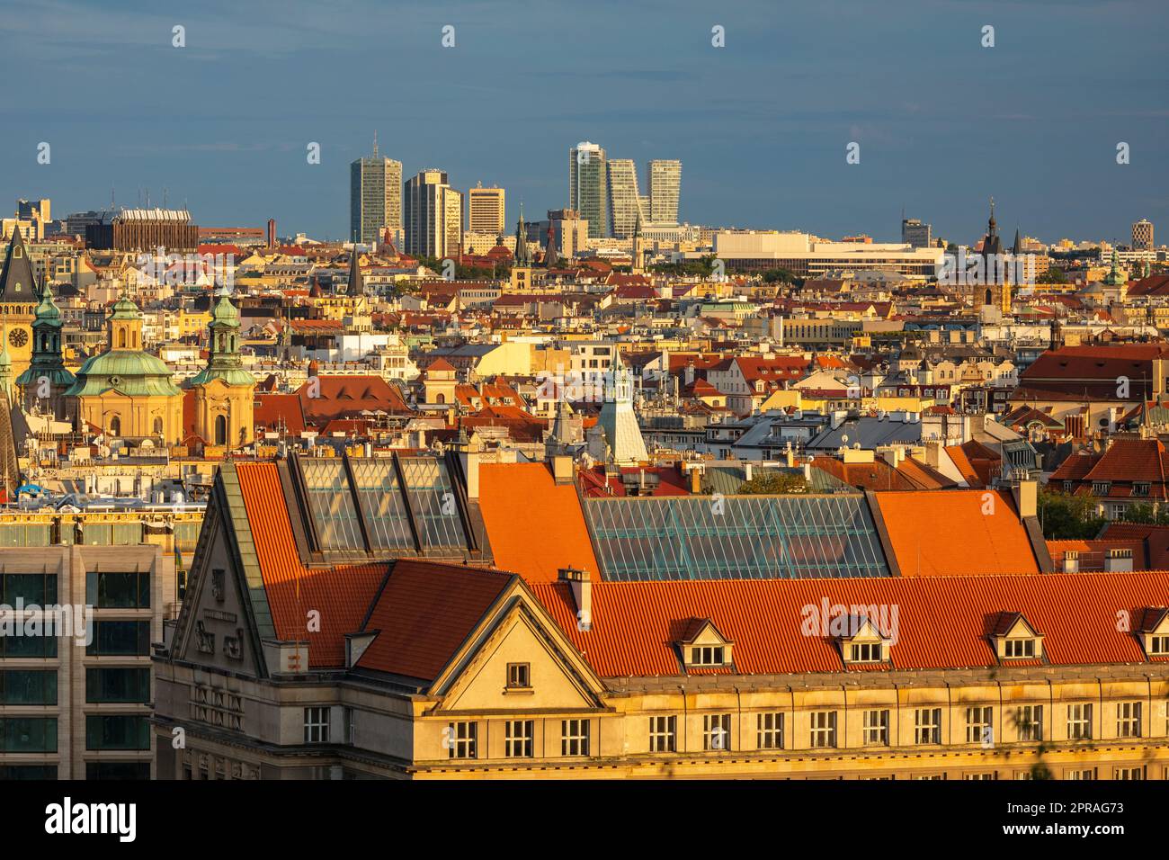 PRAGUE, CZECH REPUBLIC - Pankrac neighborhood with hi-rise modern buildings. Stock Photo