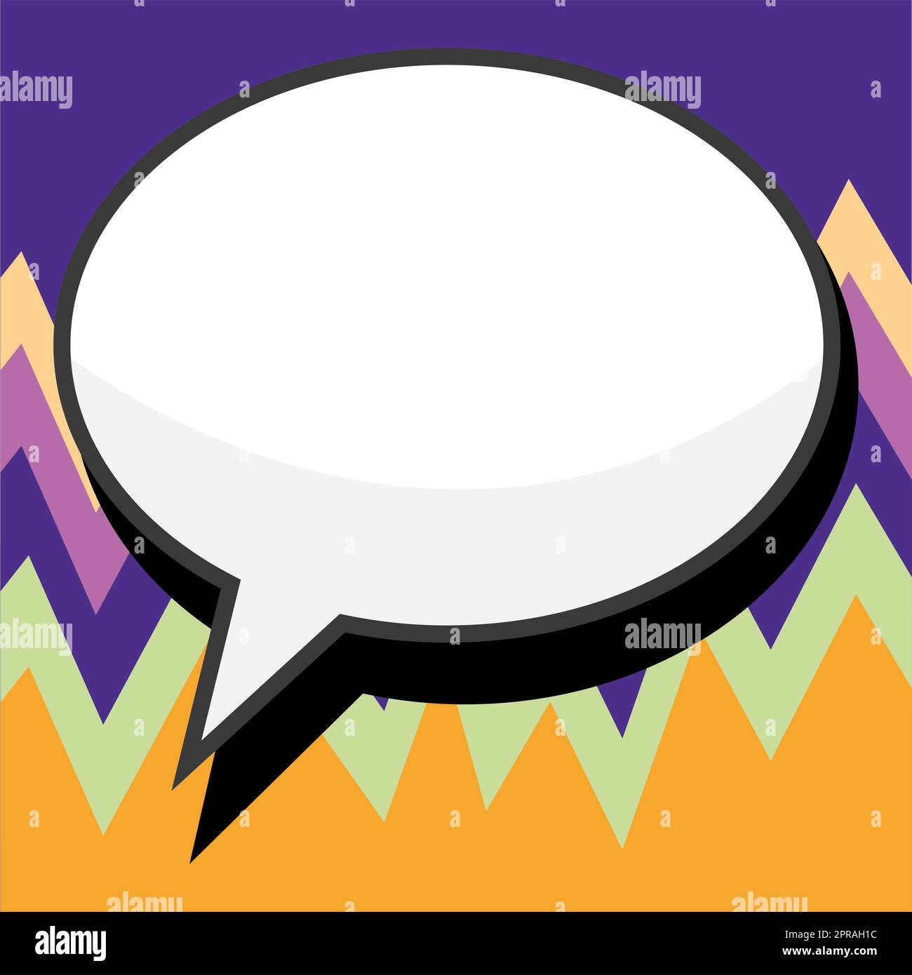 Comic Blank Speech Bubble With Copy Space Over Circular Color ...
