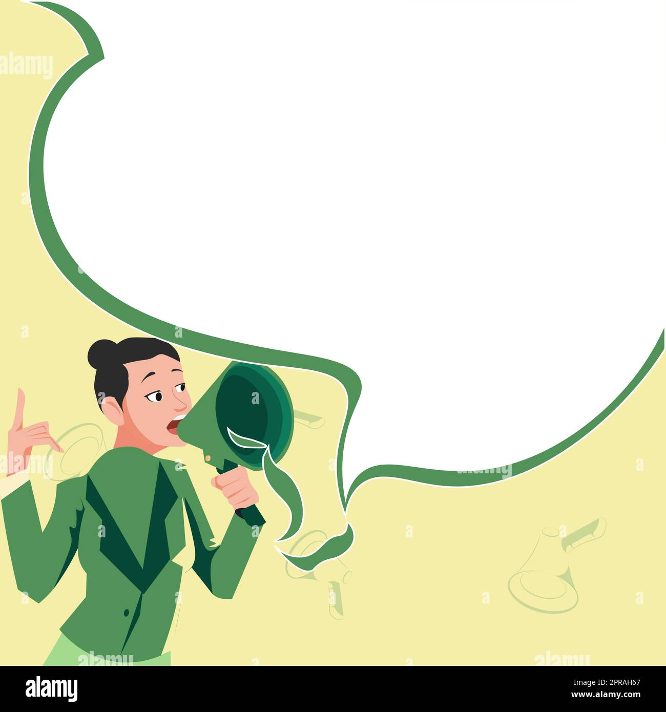 Female leader making statement. Woman wearing formal attire holds