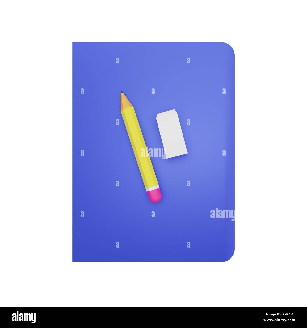 stationery pencil,eraser and book Stock Photo Alamy