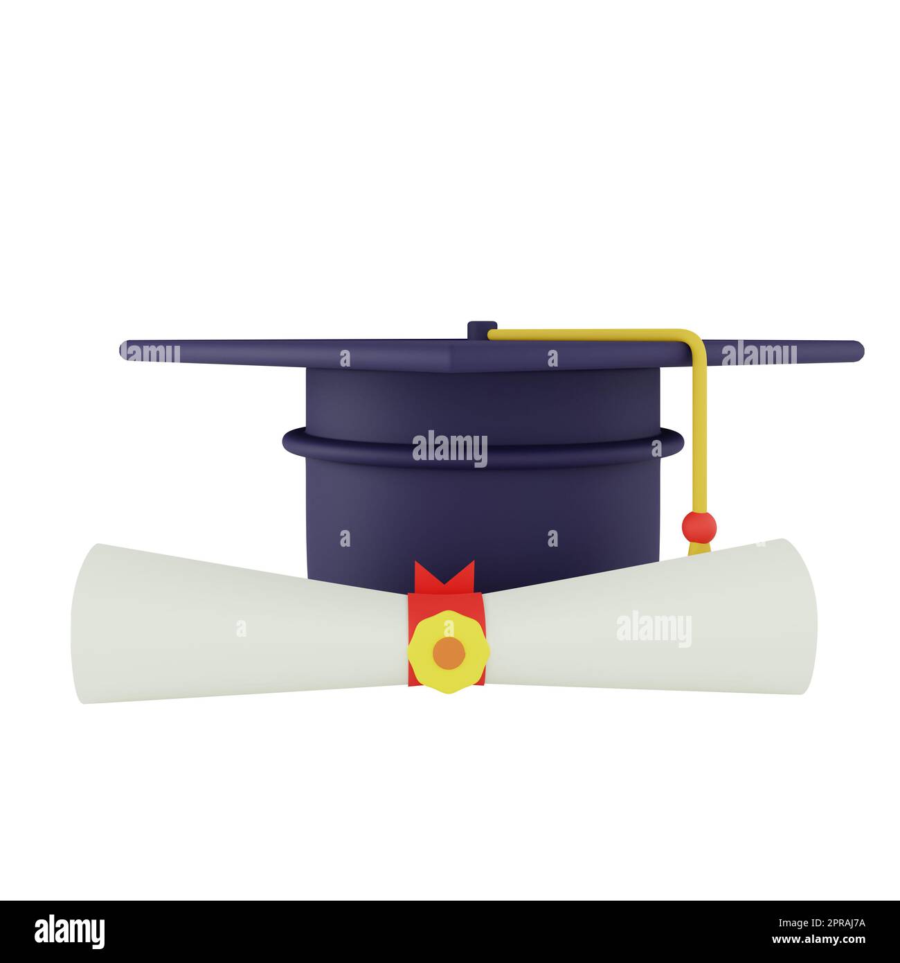 student cap mortarboard and diploma graduation Stock Photo Alamy