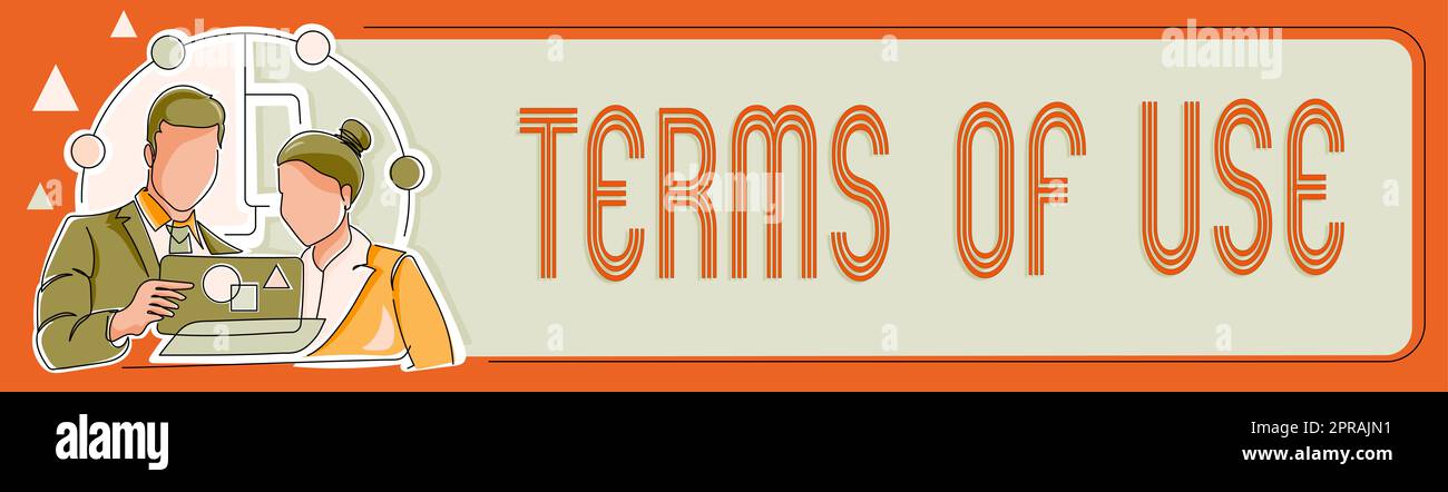 Writing displaying text Terms Of Use. Conceptual photo Established ...