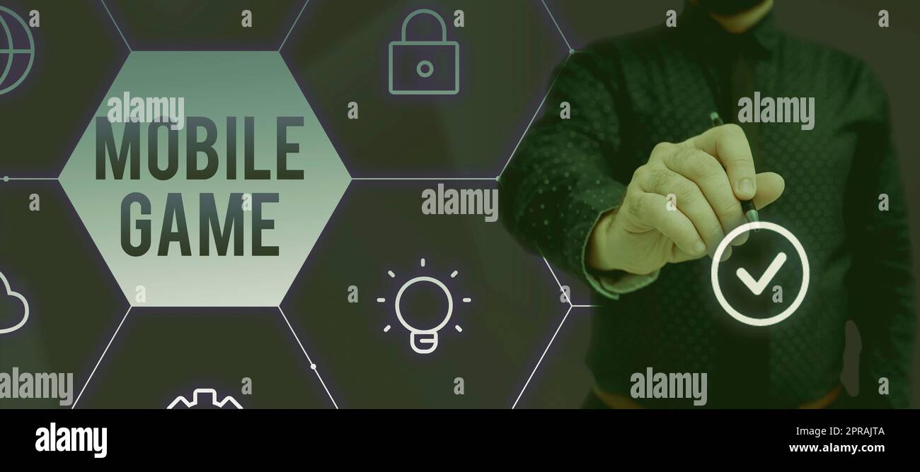 Inspiration showing sign Mobile Game. Word for they are entertaining ...