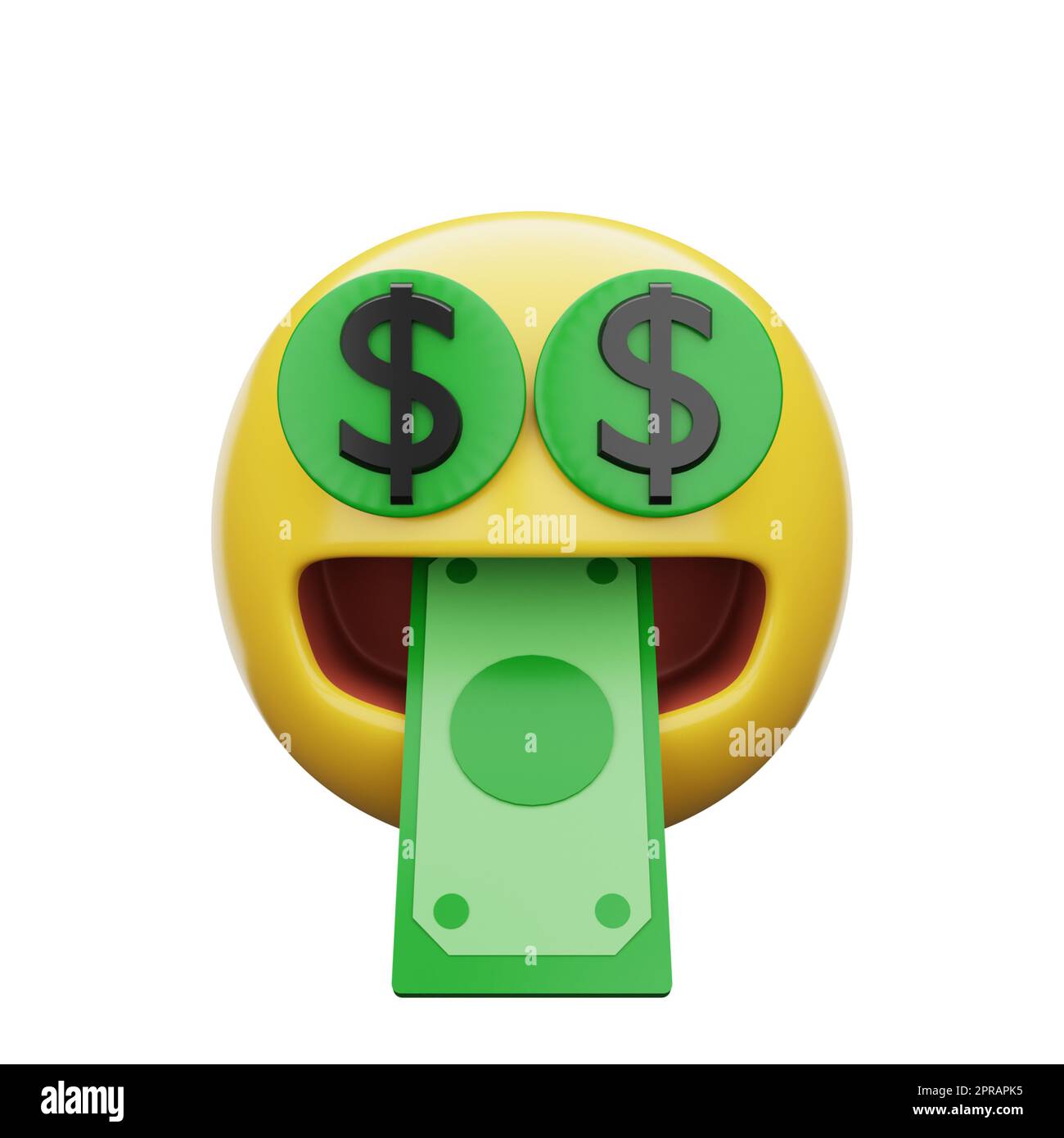 3d emoji Money-Mouth Face Stock Photo - Alamy