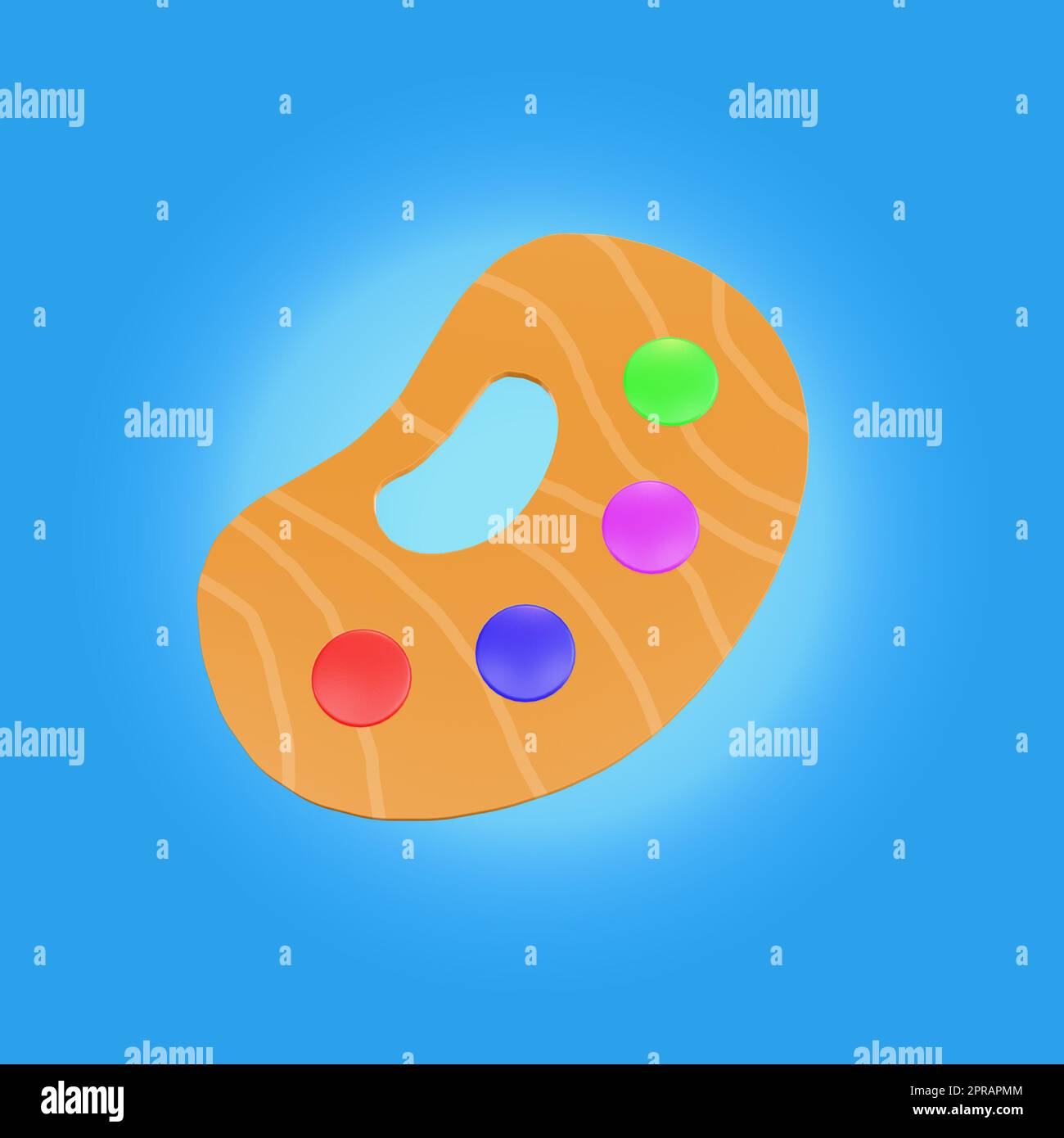 3d icon Art color palette drawing tool school theme Stock Photo Alamy