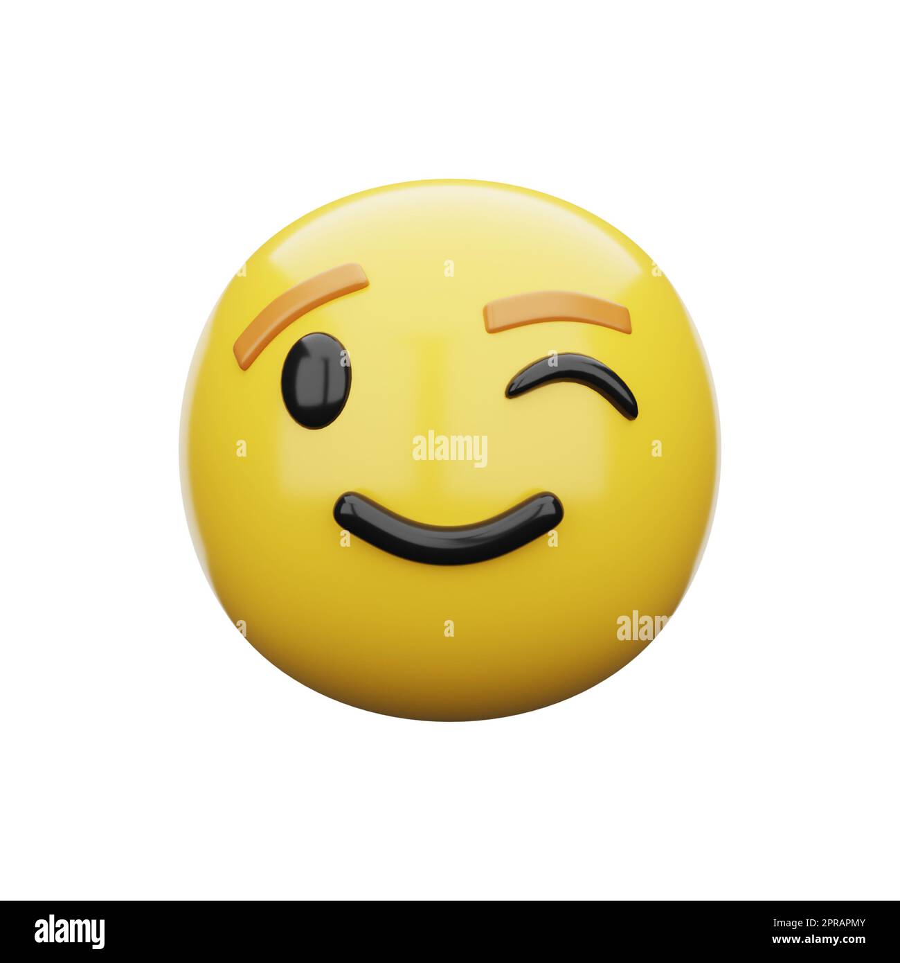 3d emoji Winking Face Stock Photo Alamy