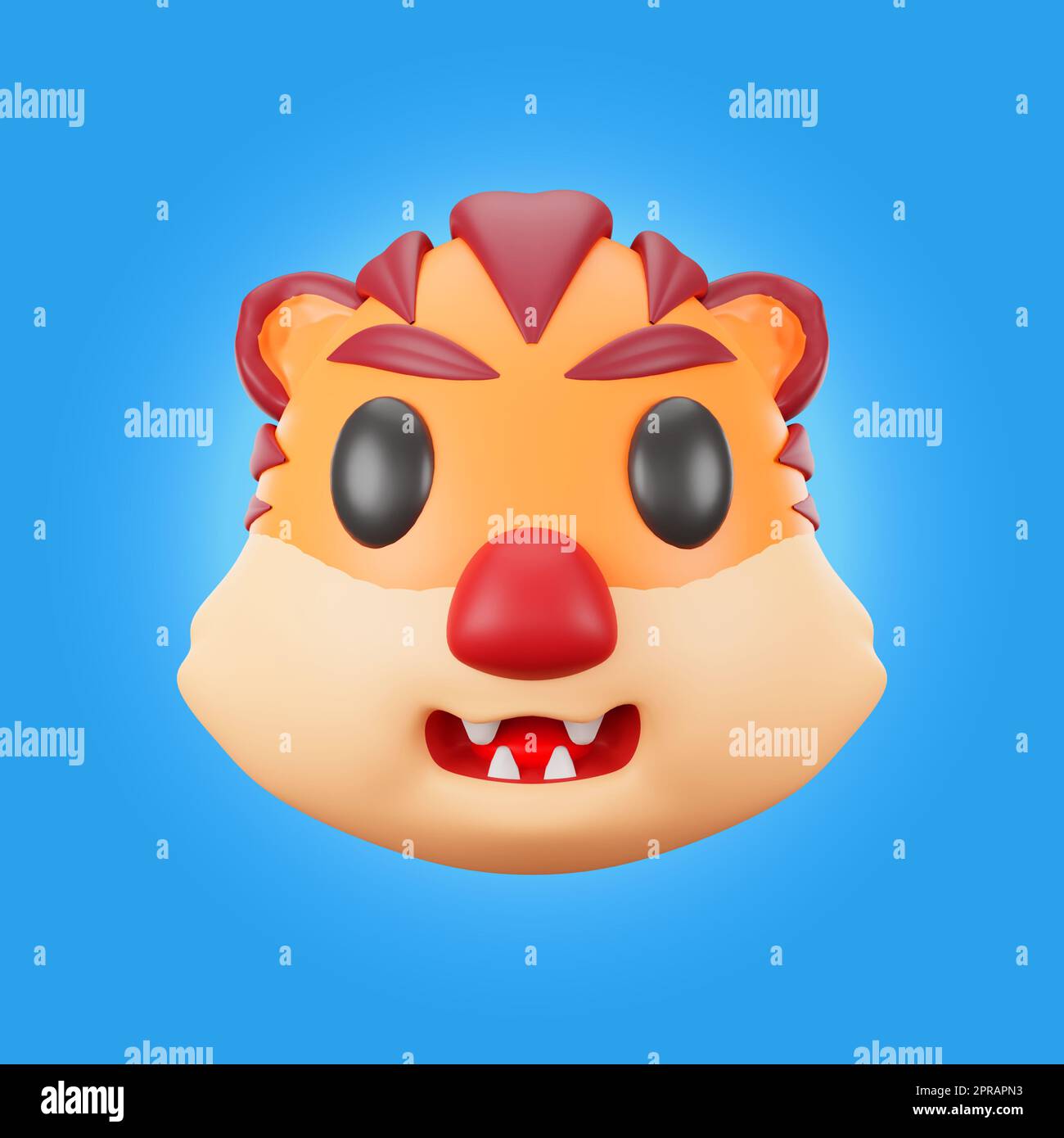 3d avatar Tiger cute Stock Photo