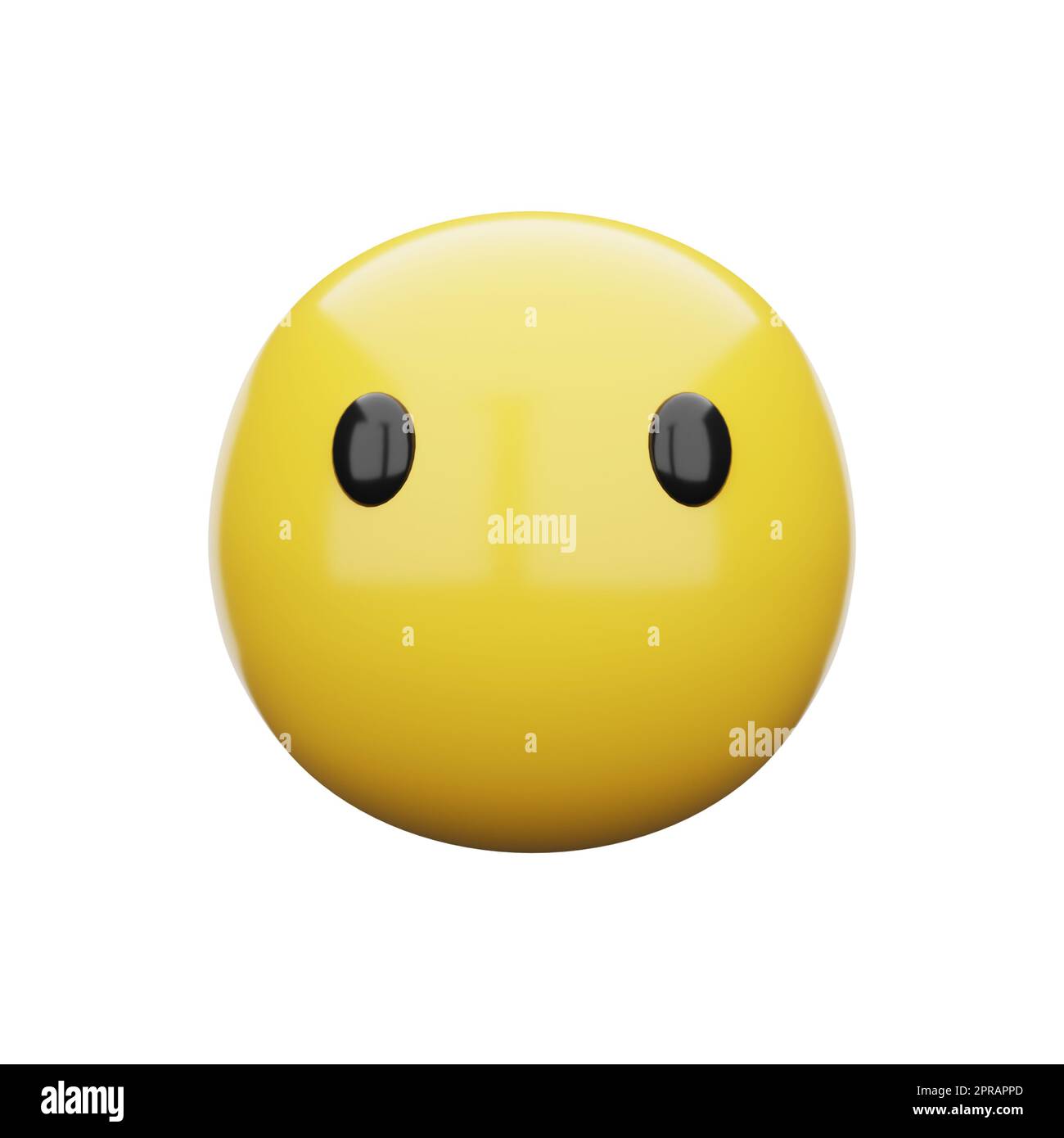 3d emoji Face Without Mouth Stock Photo Alamy