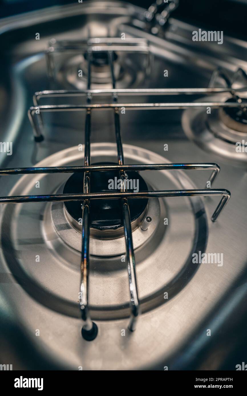 Gas burner on a stove Stock Photo Alamy