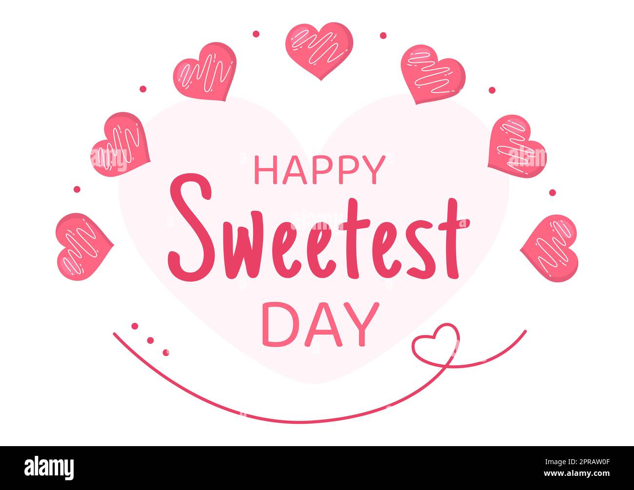 Happy Sweetest Day on 21 October Sweet Holiday Event Hand Drawn Cartoon