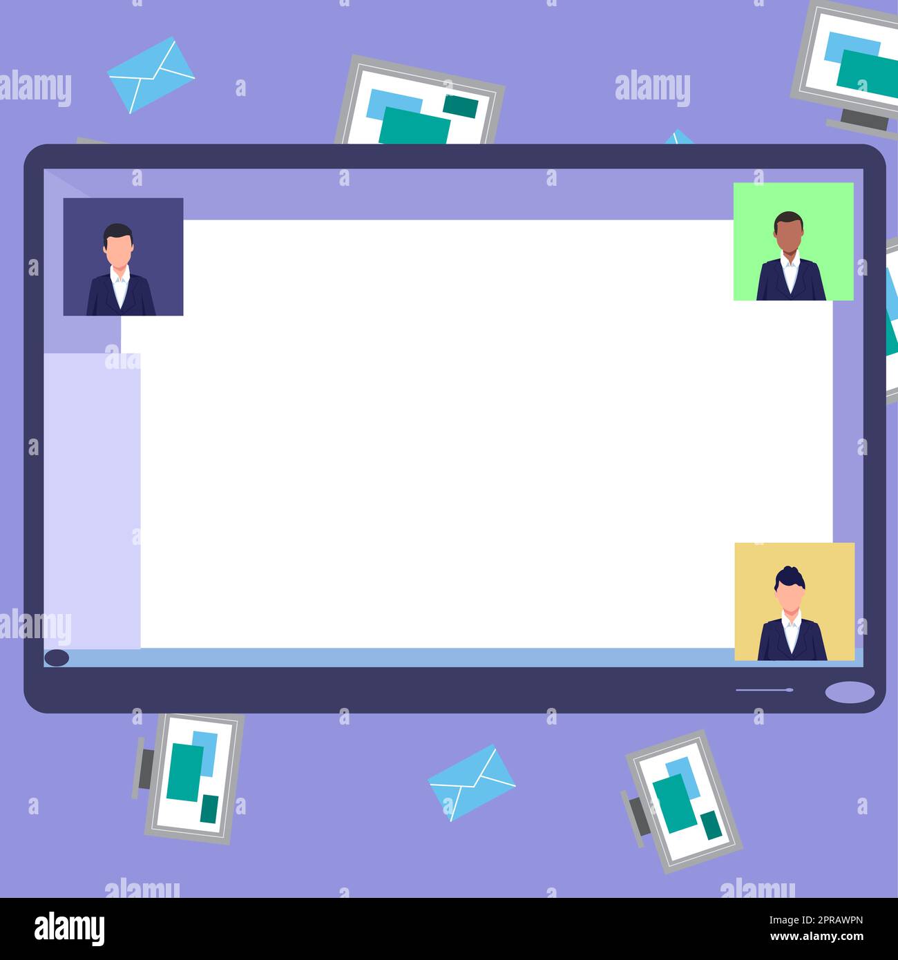 Illustration Of Couple Presenting New Amazing Ideas Holding Notes