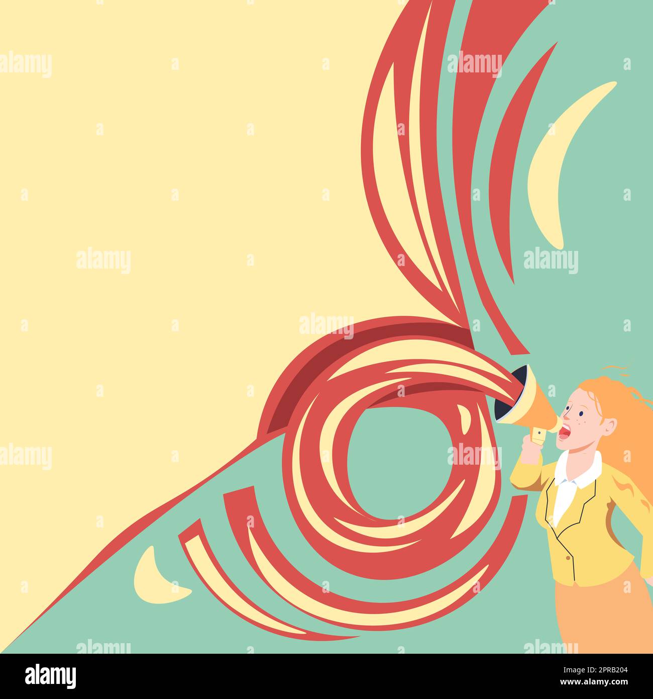 Female Leader Making Statement. Woman Wearing Formal Attire Holds