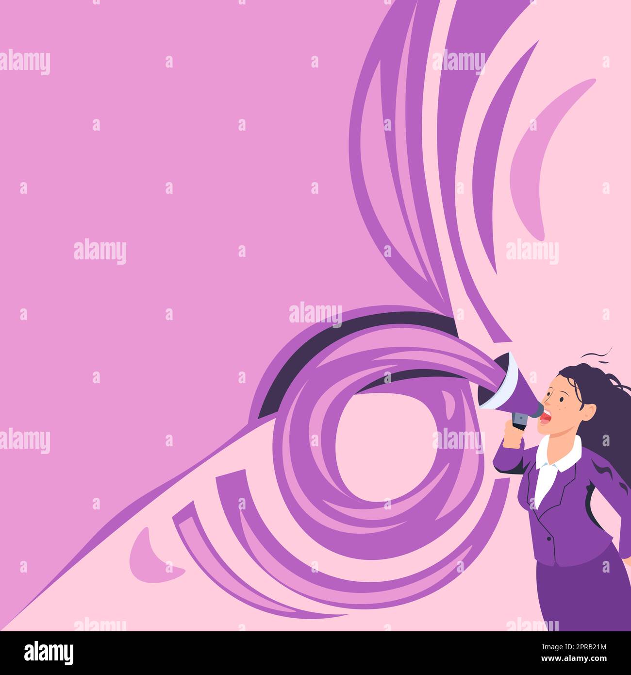 Female Leader Making Statement. Woman Wearing Formal Attire Holds