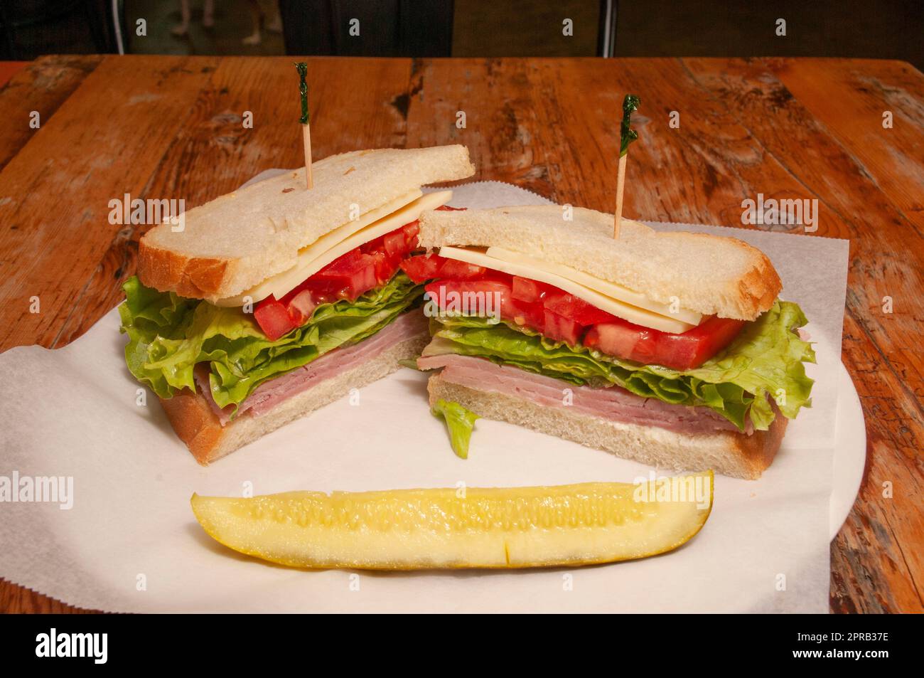 ham and Cheese Sandwich Stock Photo