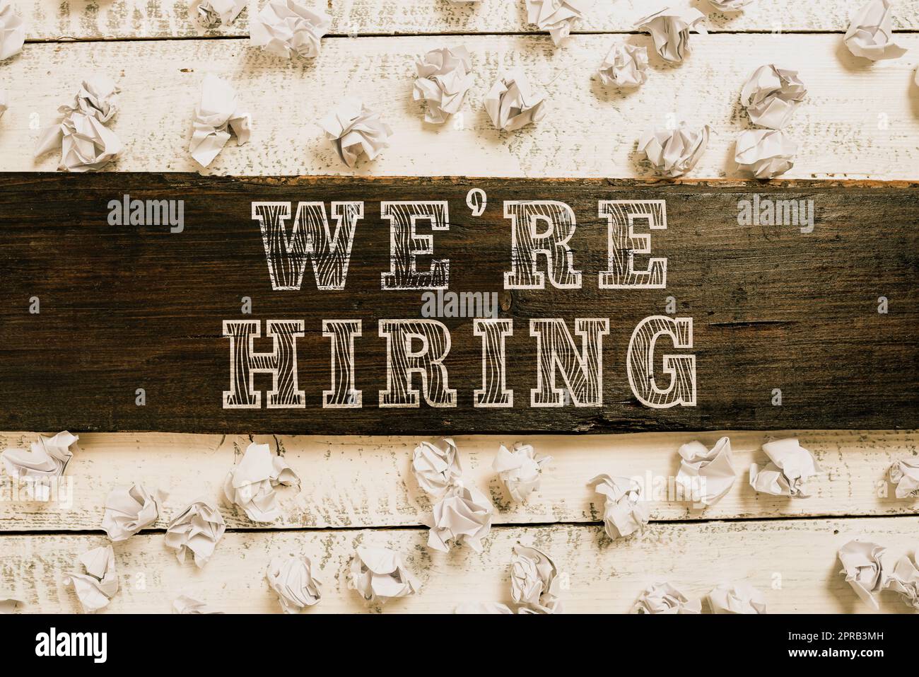 Text sign showing We Re Are Hiring. Word for Advertising Employment