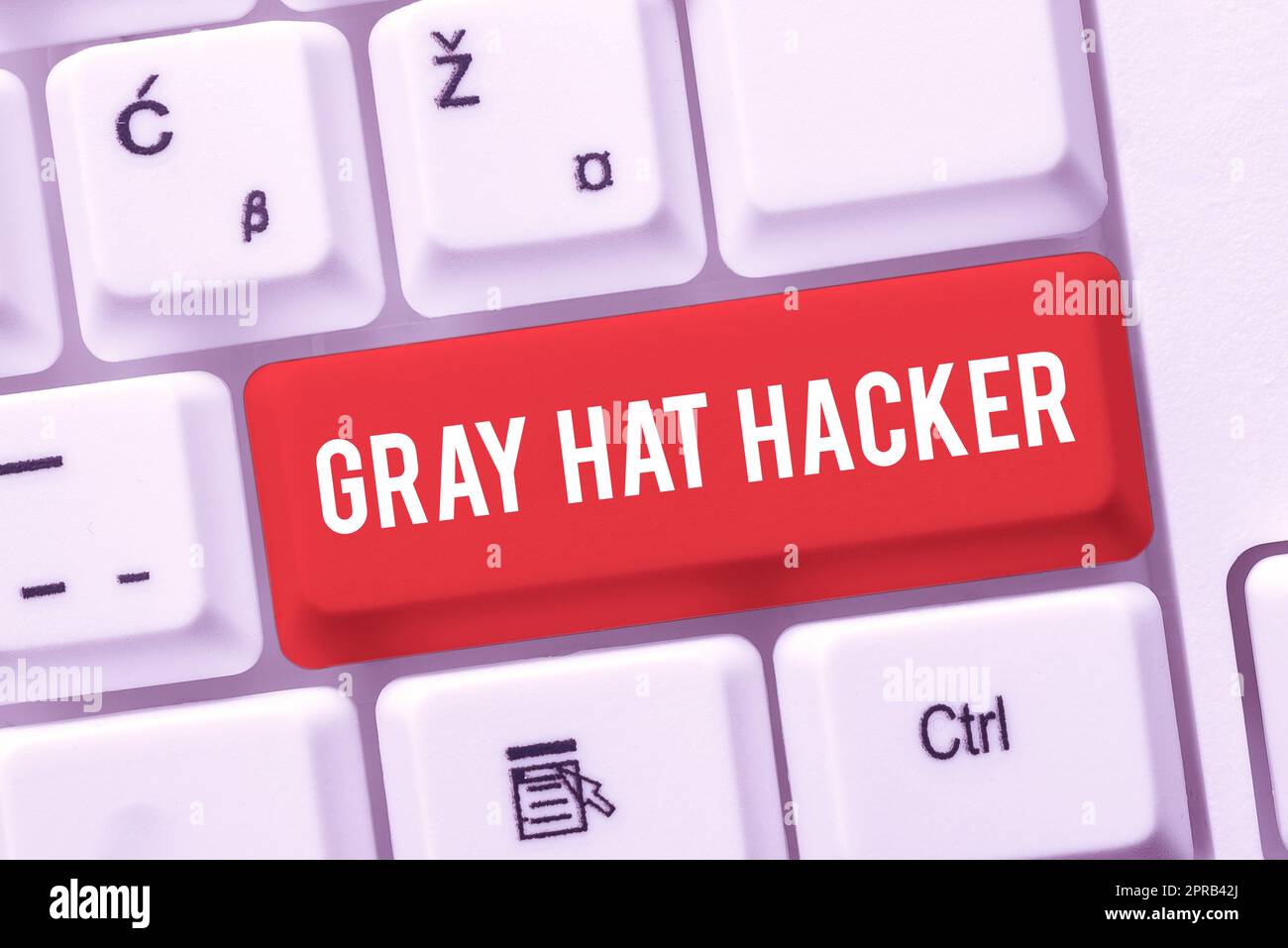 Conceptual caption Gray Hat Hacker. Internet Concept Computer security expert who may sometimes violate laws -48808 Stock Photo
