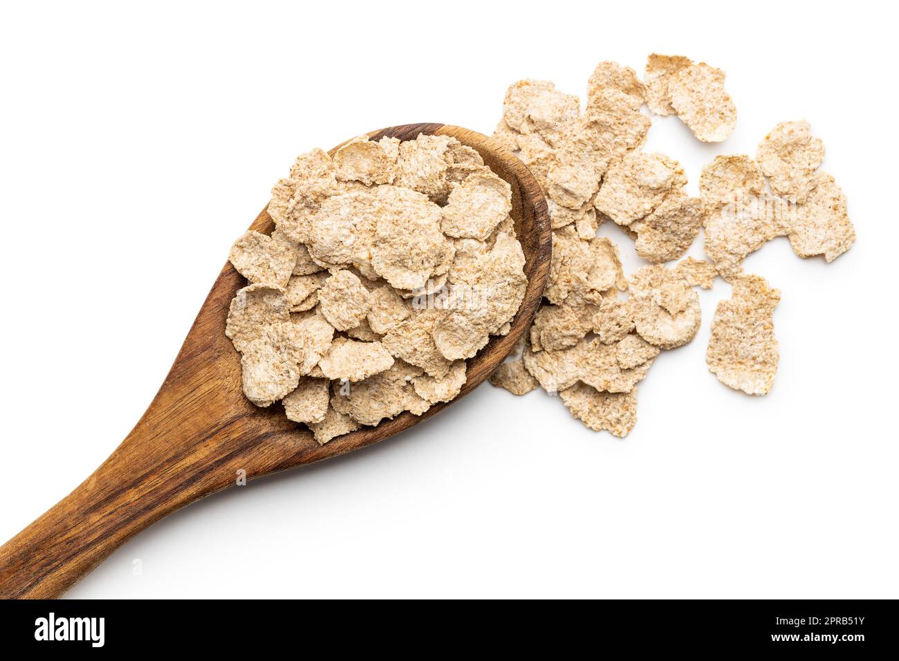 Flaked Grains Whole grain cereal flakes. Wholegrain breakfast cereals isolated on ...