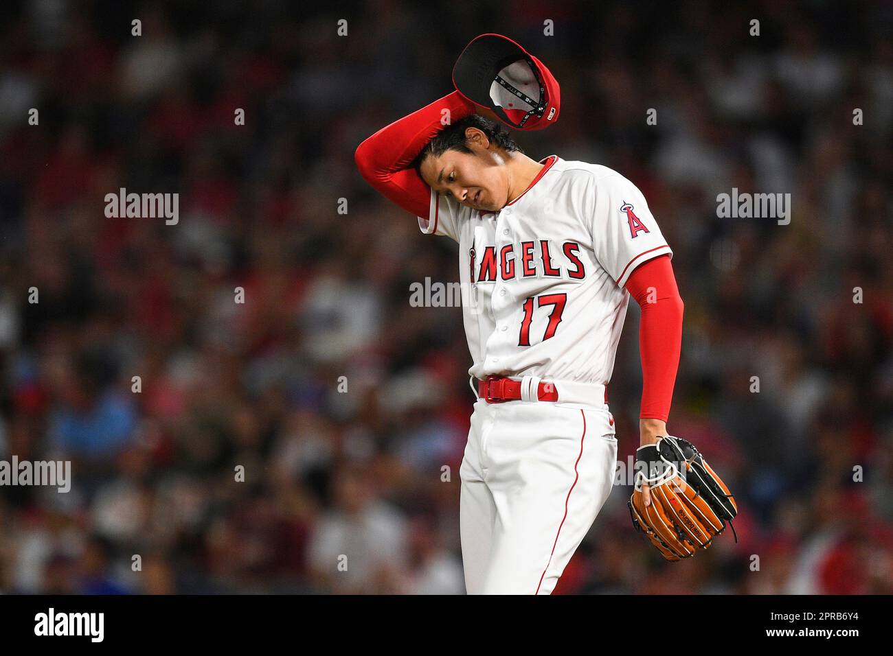 ANAHEIM, CA - APRIL 21: Los Angeles Angels pitcher Shohei Ohtani