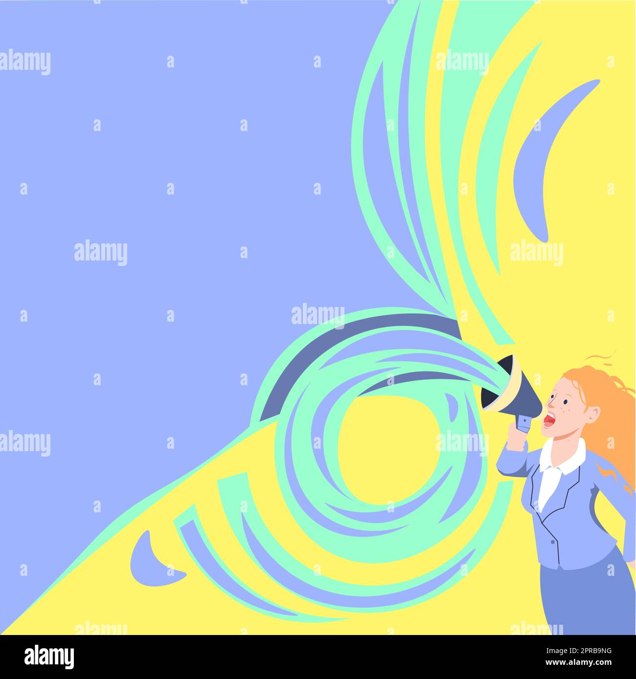 Female Leader Making Statement. Woman Wearing Formal Attire Holds