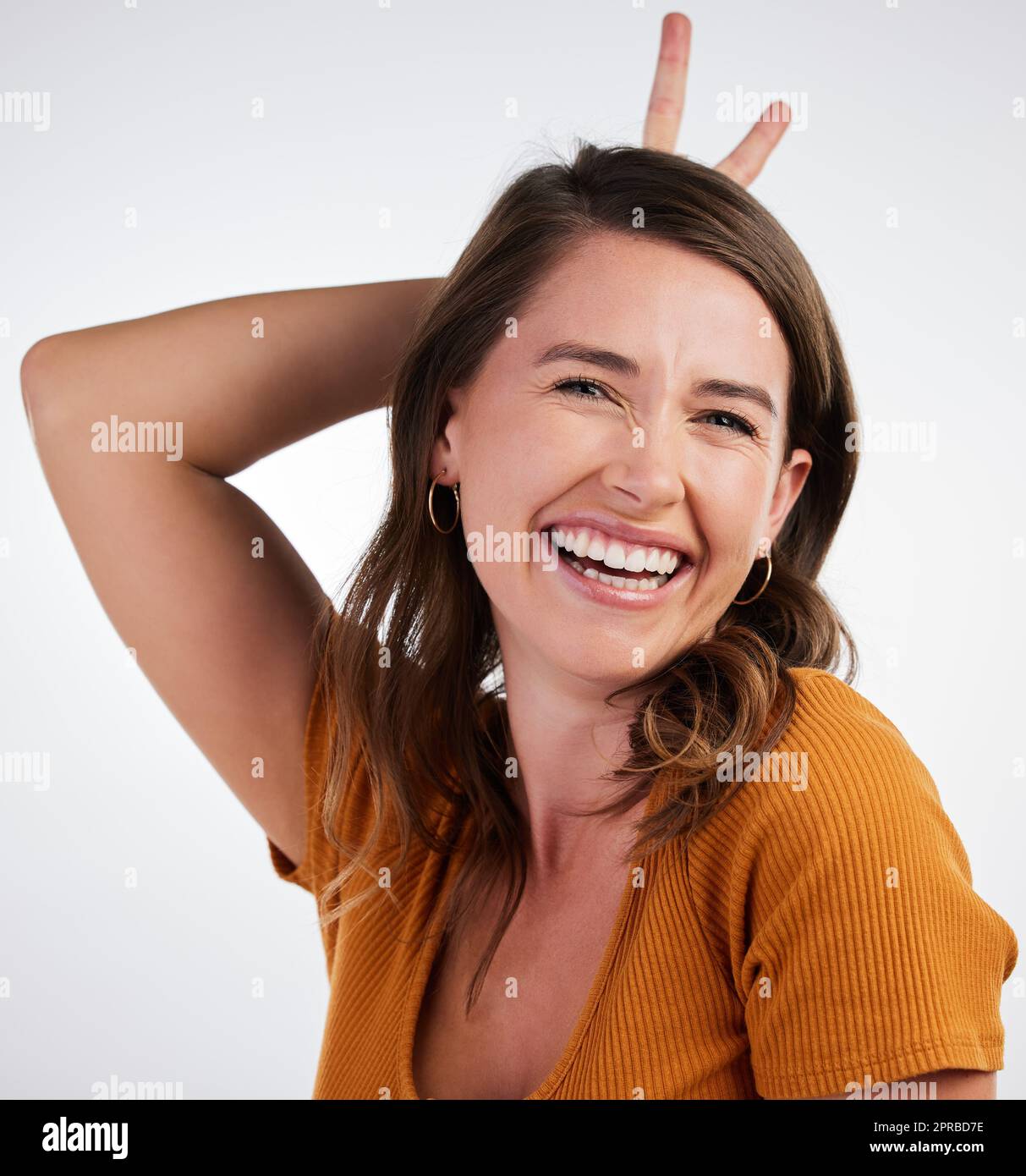 My next costume for Halloween. Studio shot of a young woman making