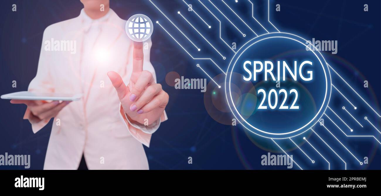 Spring Treamwork Text showing inspiration Spring 2022. Word for time of year where ...
