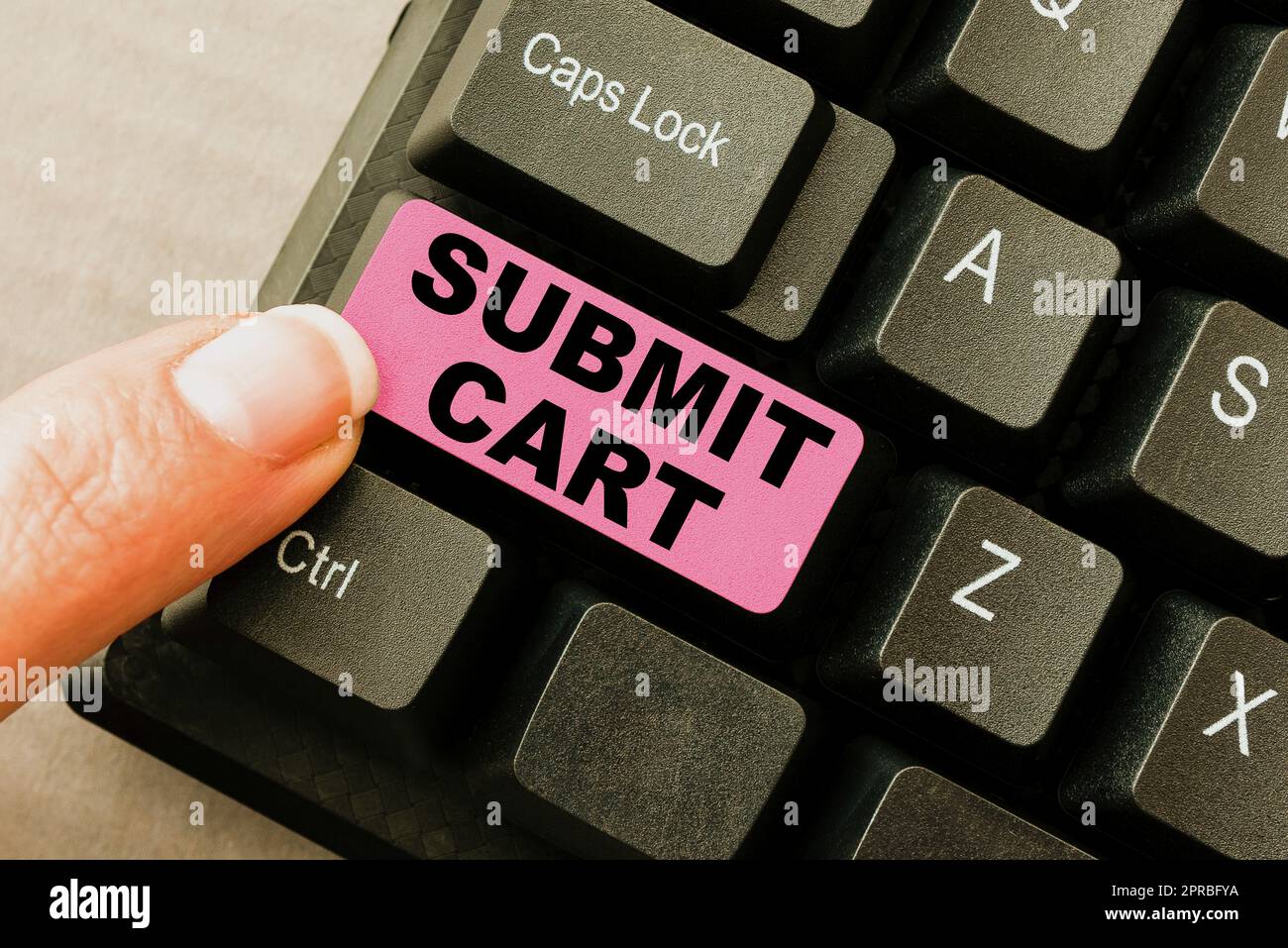 Handwriting text Submit Cart. Business overview Sending shopping list of online items Proceed checkout -48662 Stock Photo