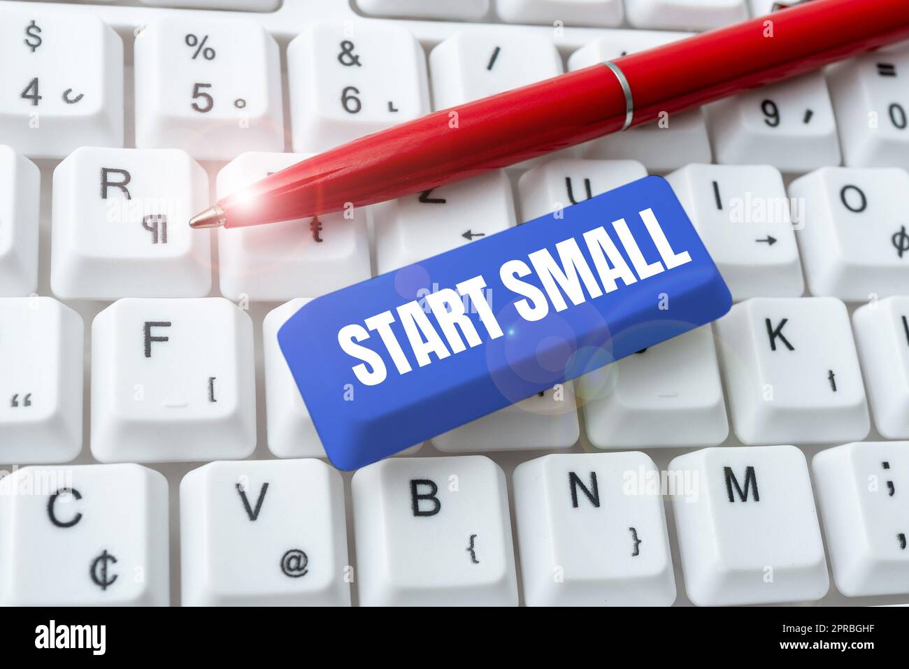 Text sign showing Start Small. Business approach Small medium enterprises start up Business entrepreneurship -48976 Stock Photo