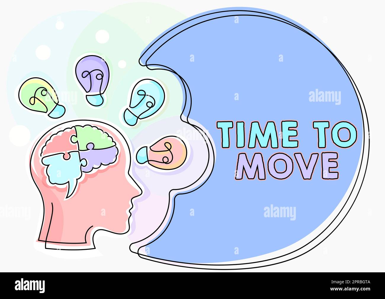 Writing displaying text Time To Move. Internet Concept Best period to transfer Relocation Change the current path Man With Puzzled Brain Thinking New Ideas Shown On Presentation Board. Stock Photo