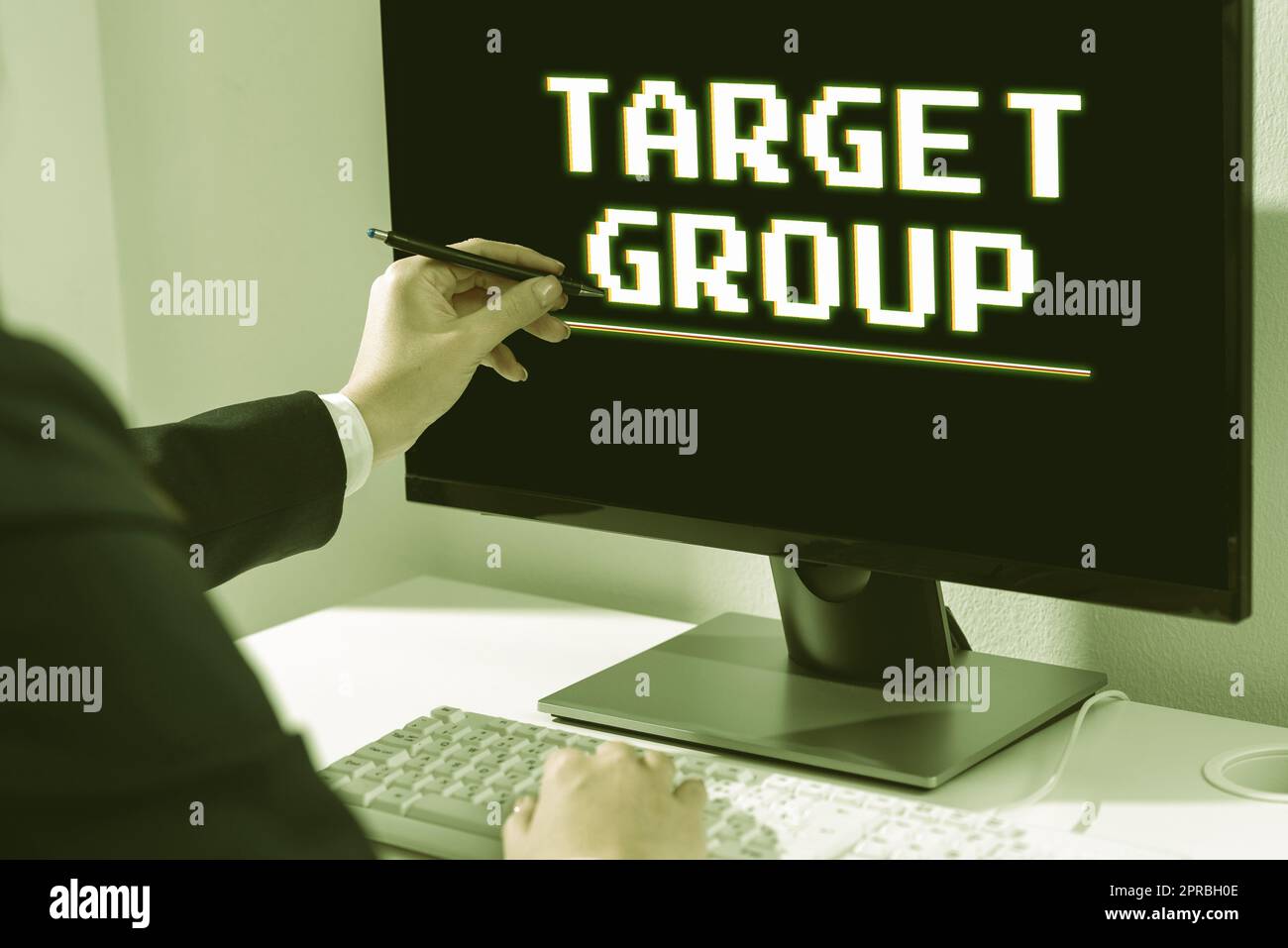 Target Group Text Images Text showing inspiration Target Group. Business overview Particular ...