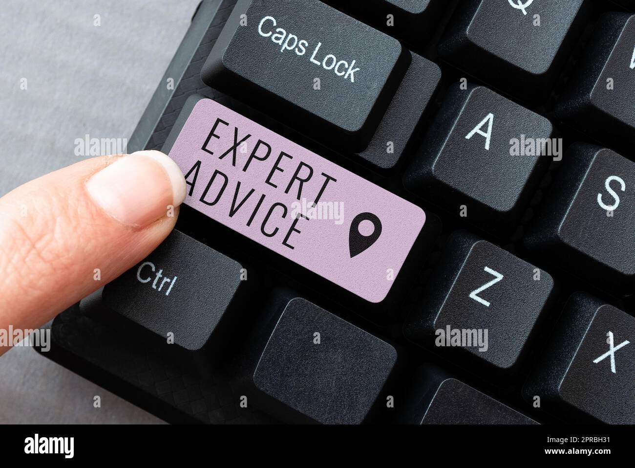 Text sign showing Expert Advice. Business concept Sage Good Word Professional opinion Extensive skill Ace -49131 Stock Photo