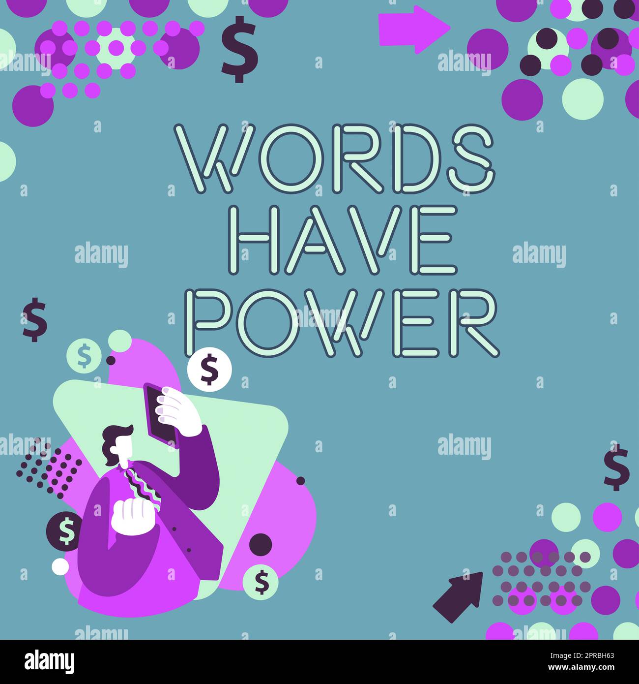 Conceptual display Words Have Power. Business overview Energy Ability