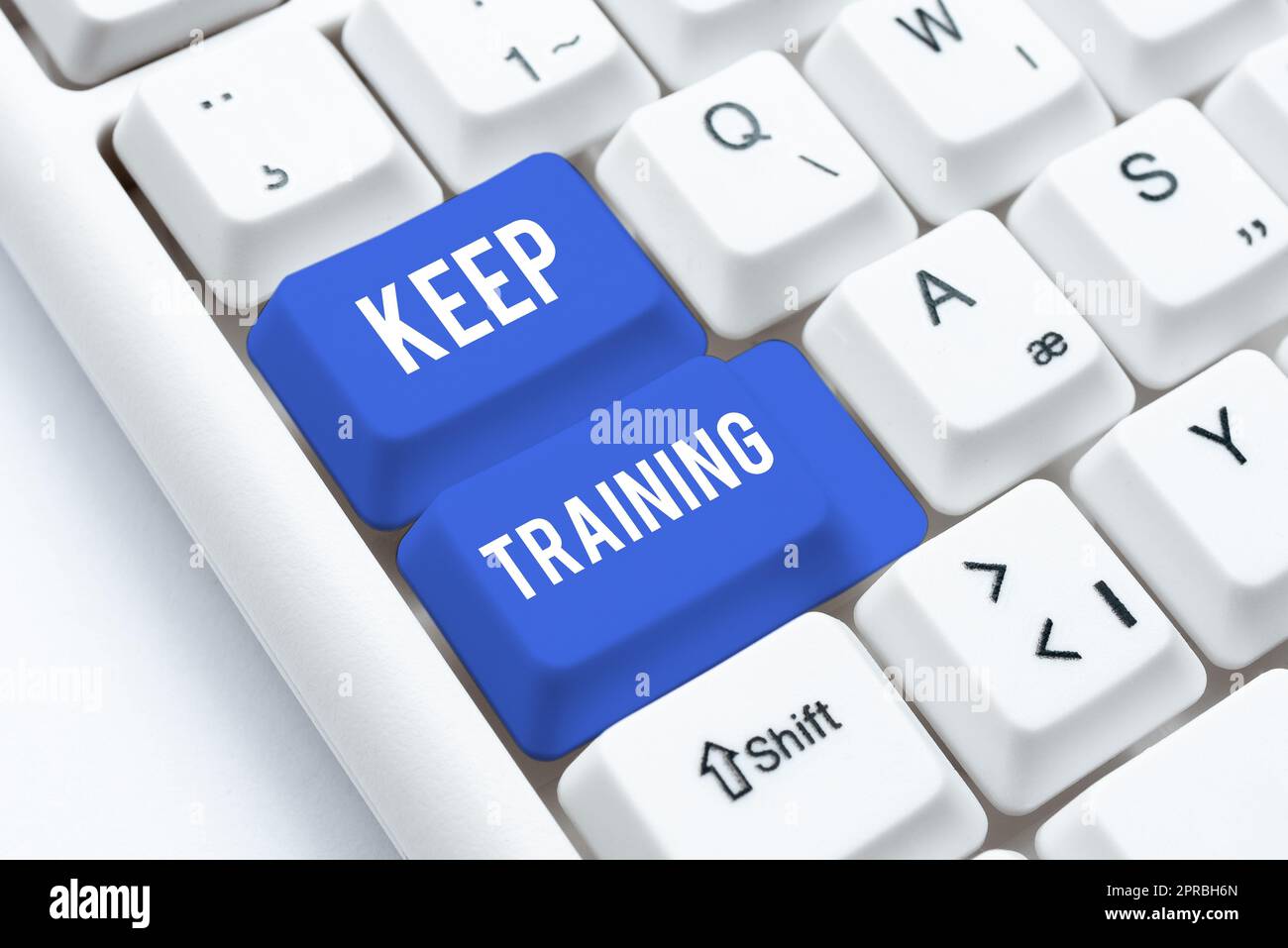 Sign displaying Keep Training. Business showcase Grounding Drilling Always Wonder Be Curious Learn -48947 Stock Photo