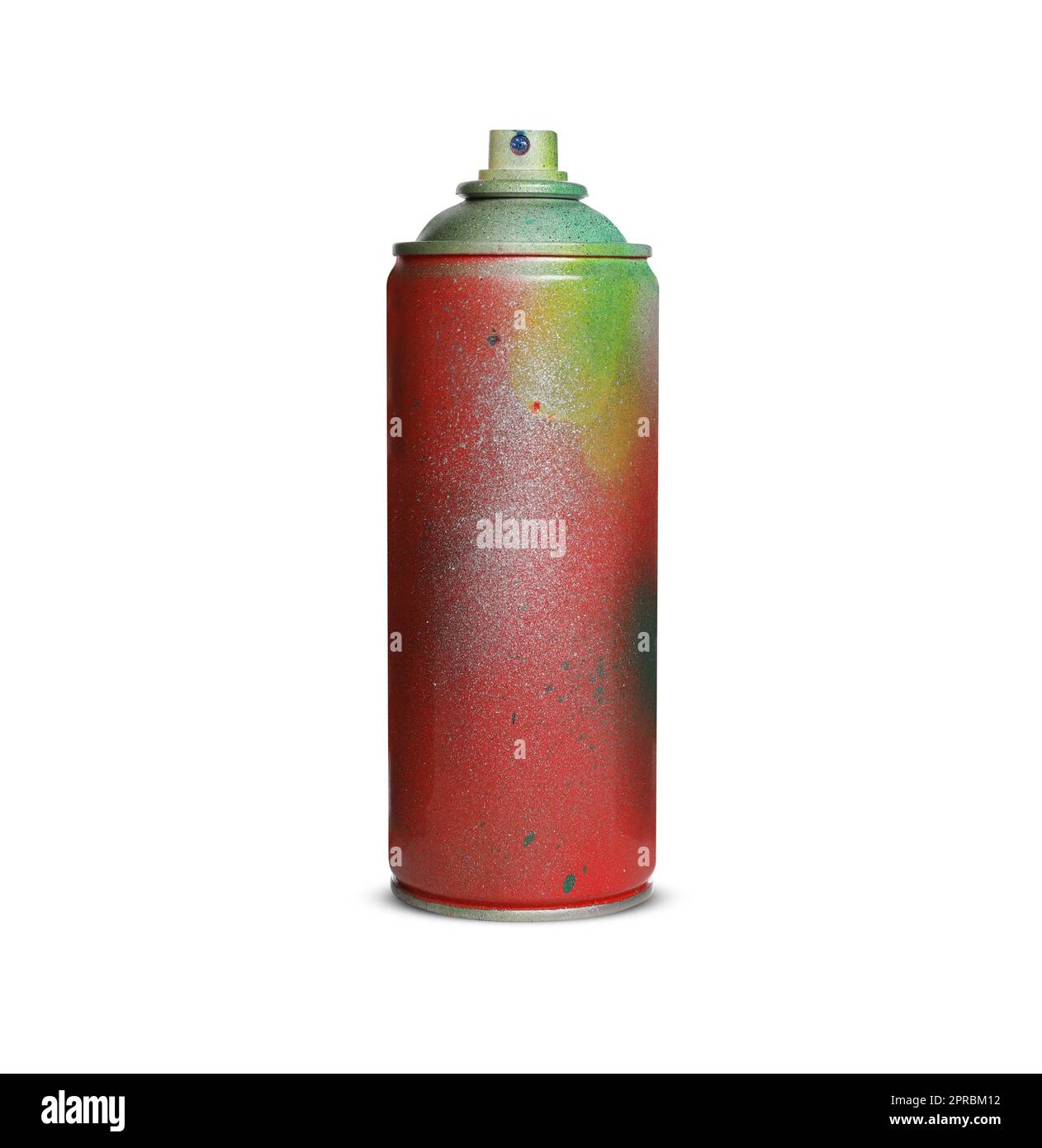 Used can of spray paint on white background Stock Photo - Alamy